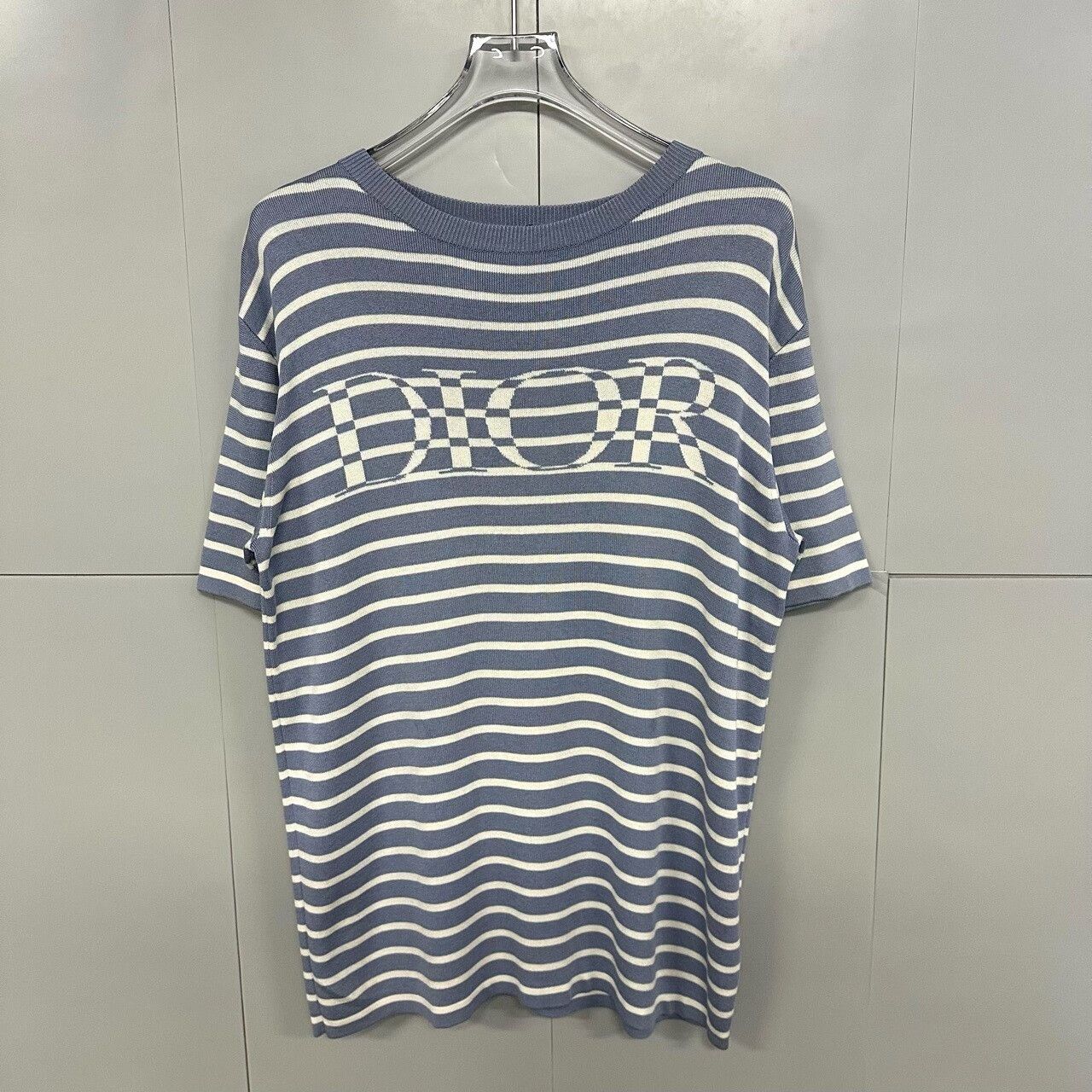 Dior Dior Striped Logo Short Sleeve Top Size S / US 4 / IT 40 - 1 Thumbnail