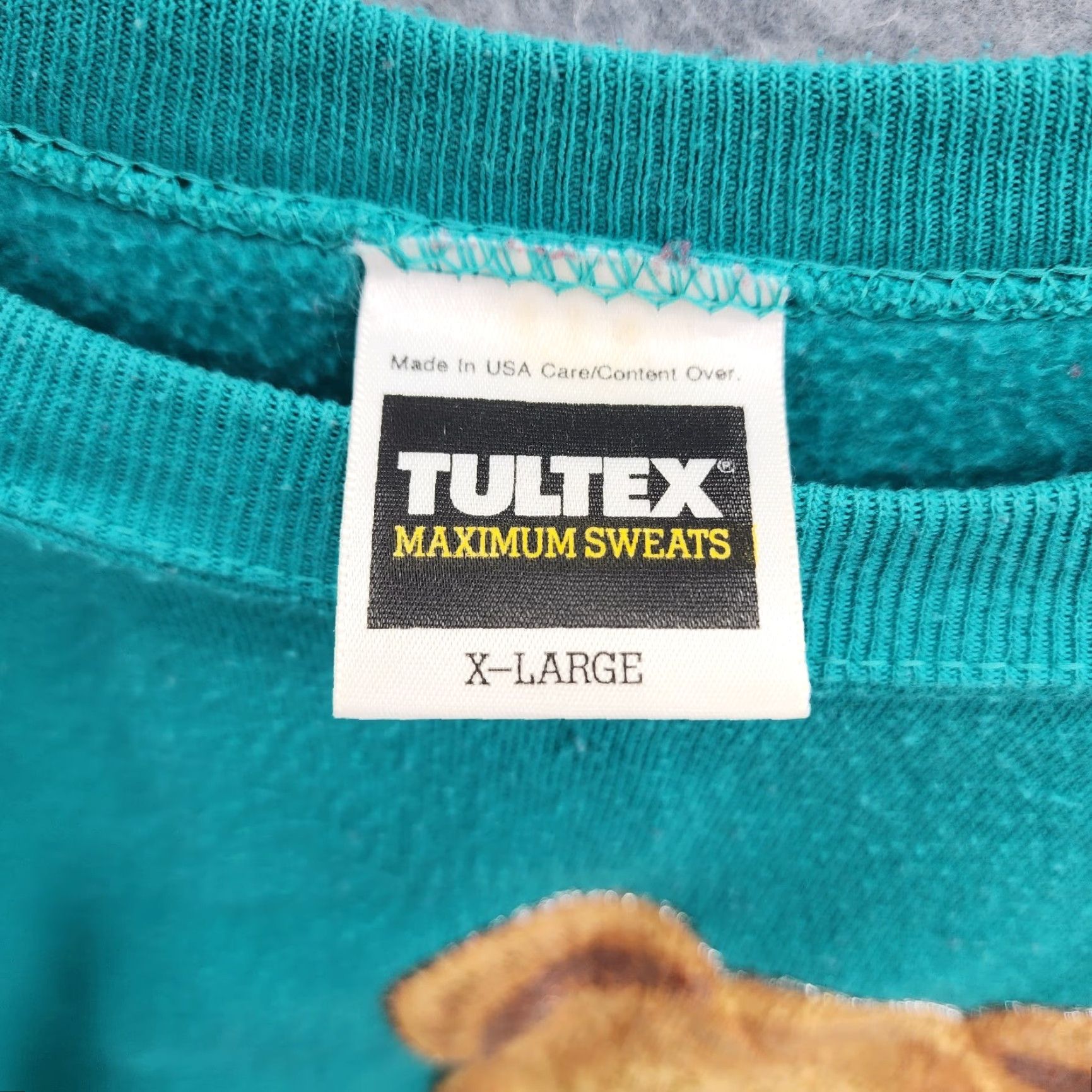 Tultex Tultex Womens XL Turquoise Christmas Teddy Bears Sweatshirt Made In USA Pullover Winter Size XL / US 12-14 / IT 48-50 - 6 Thumbnail