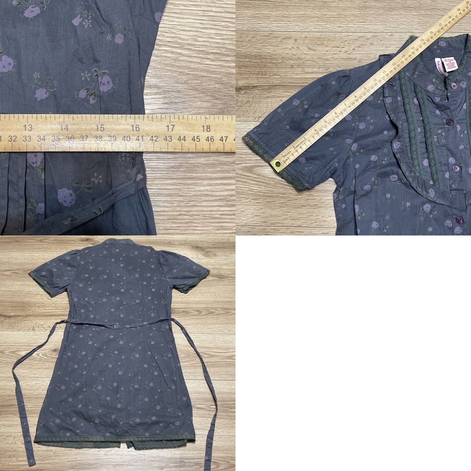 Vintage Fire Los Angeles Juniors Short Sleeve Plaid Shirtdress Casual Coastal Purple Gray M Size M / US 6-8 / IT 42-44 - 8 Thumbnail