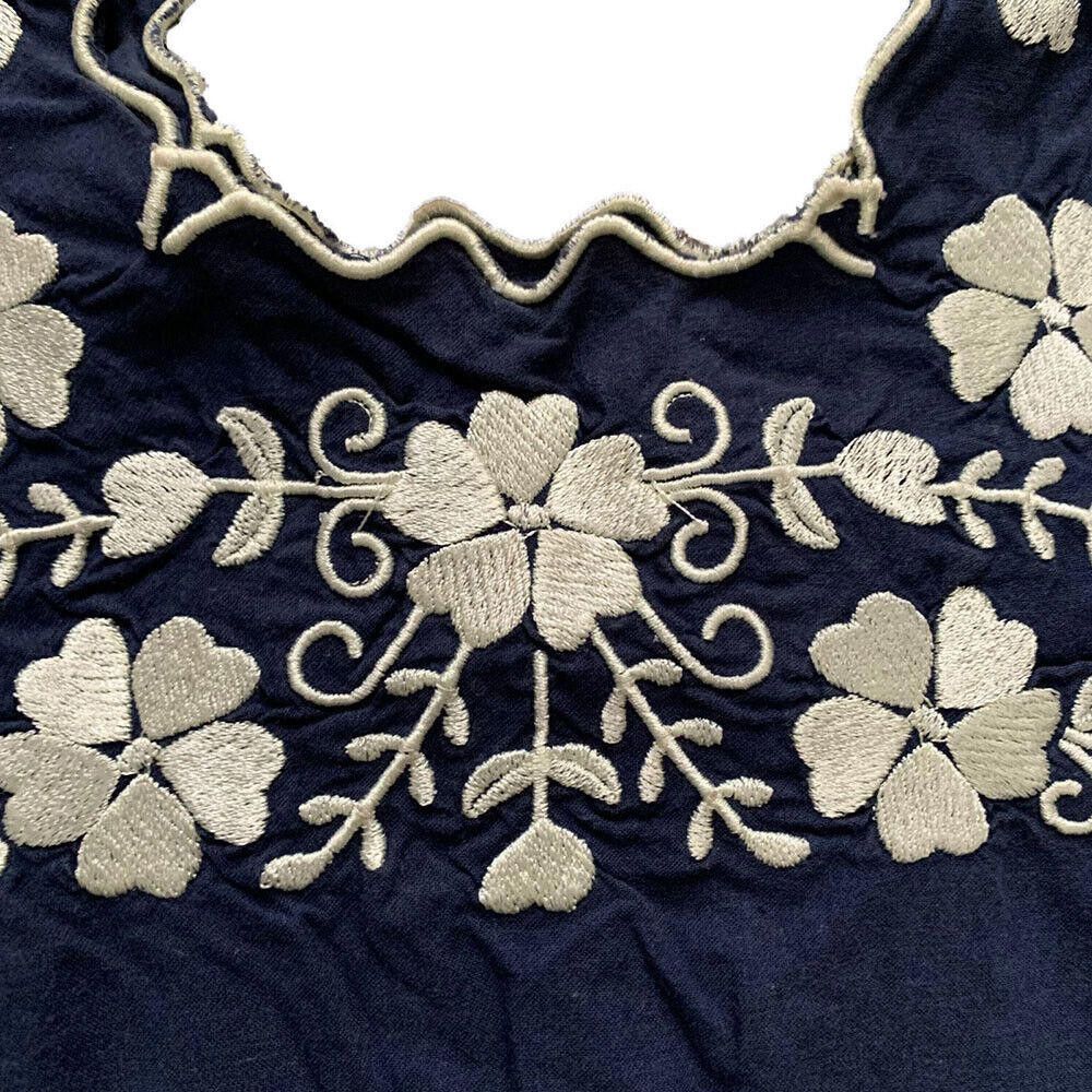 Designer Pre Owned Marine Blue Hand Made Blouse L Size L / US 10 / IT 46 - 3 Thumbnail