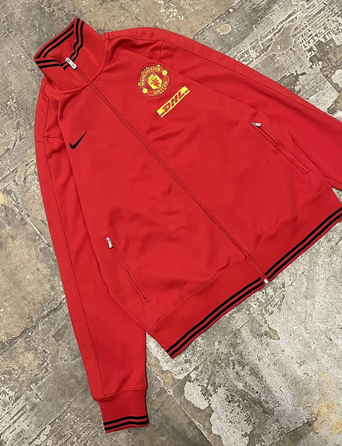 Nike × Vintage Nike Manchester United zip up sweatshirt vintage soccer Size US XL / EU 56 / 4 - 1 Thumbnail