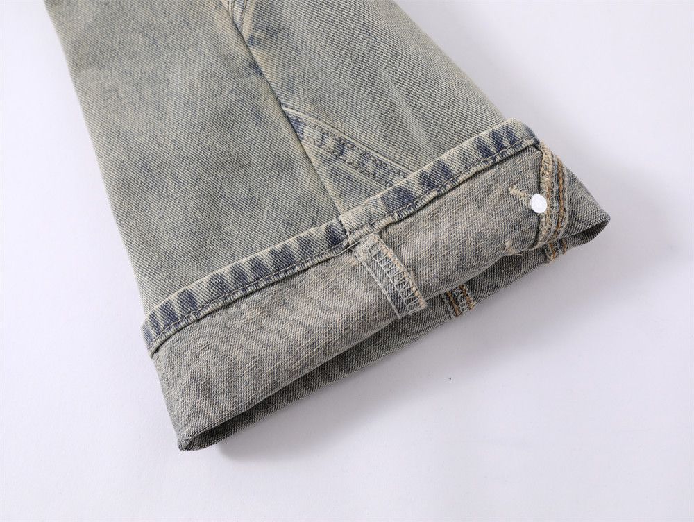 Japanese Brand Men's punk split stitching distressed washed ripped jeans Size US 32 / EU 48 - 4 Thumbnail