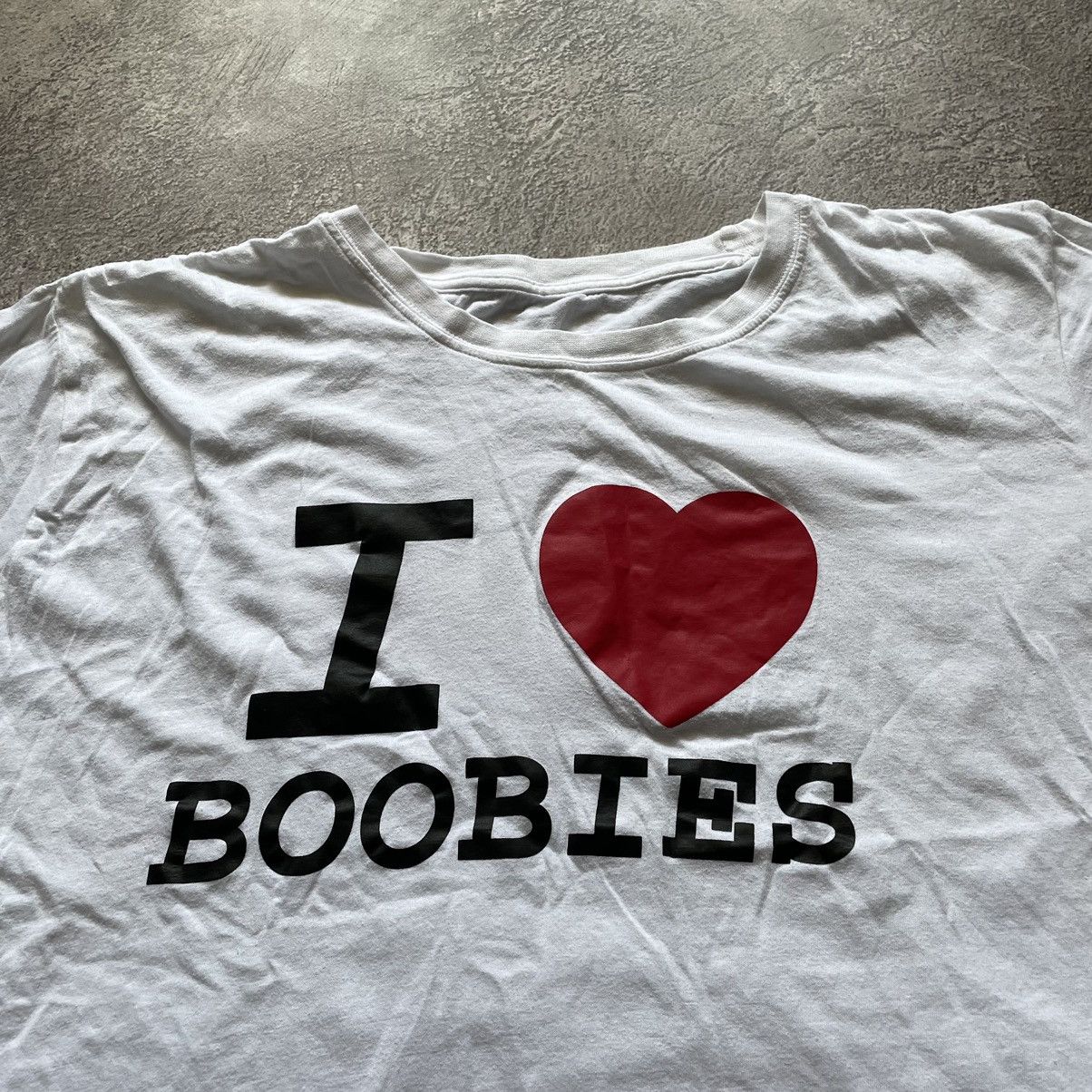 Band Tees VINTAGE HUMOR TEE I LOVE BOOBS FUNNY PORNO XXX TEE Size US L / EU 52-54 / 3 - 4 Thumbnail