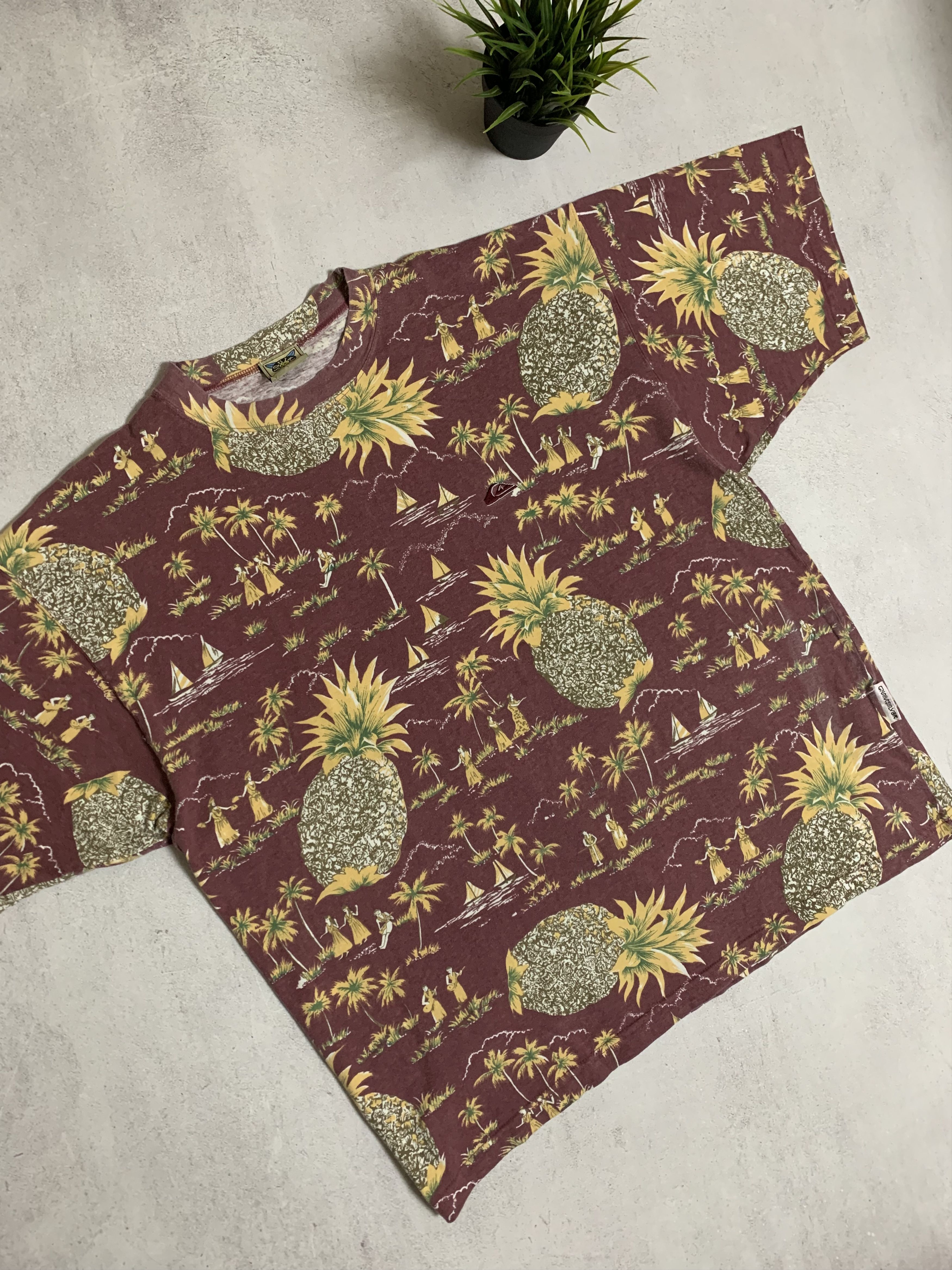Quiksilver × Vintage Vintage Quiksilver T Shirt Tee Retro Overprinted Baggy 90s Size US XL / EU 56 / 4 - 2 Thumbnail