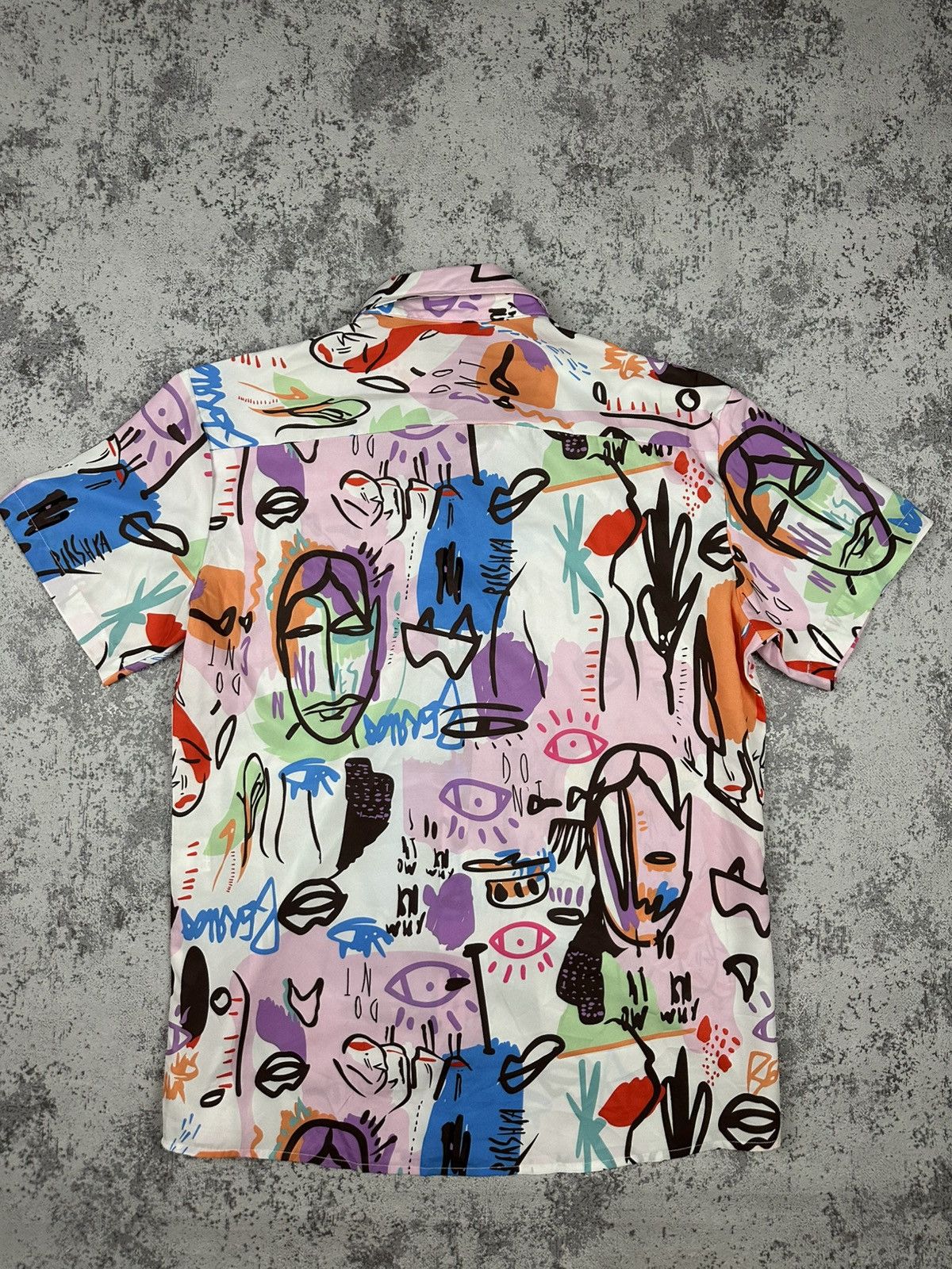 Japanese Brand Abstract Graffiti Art Shirt Vibrant Expressionism Aesthetic Size US M / EU 48-50 / 2 - 2 Thumbnail