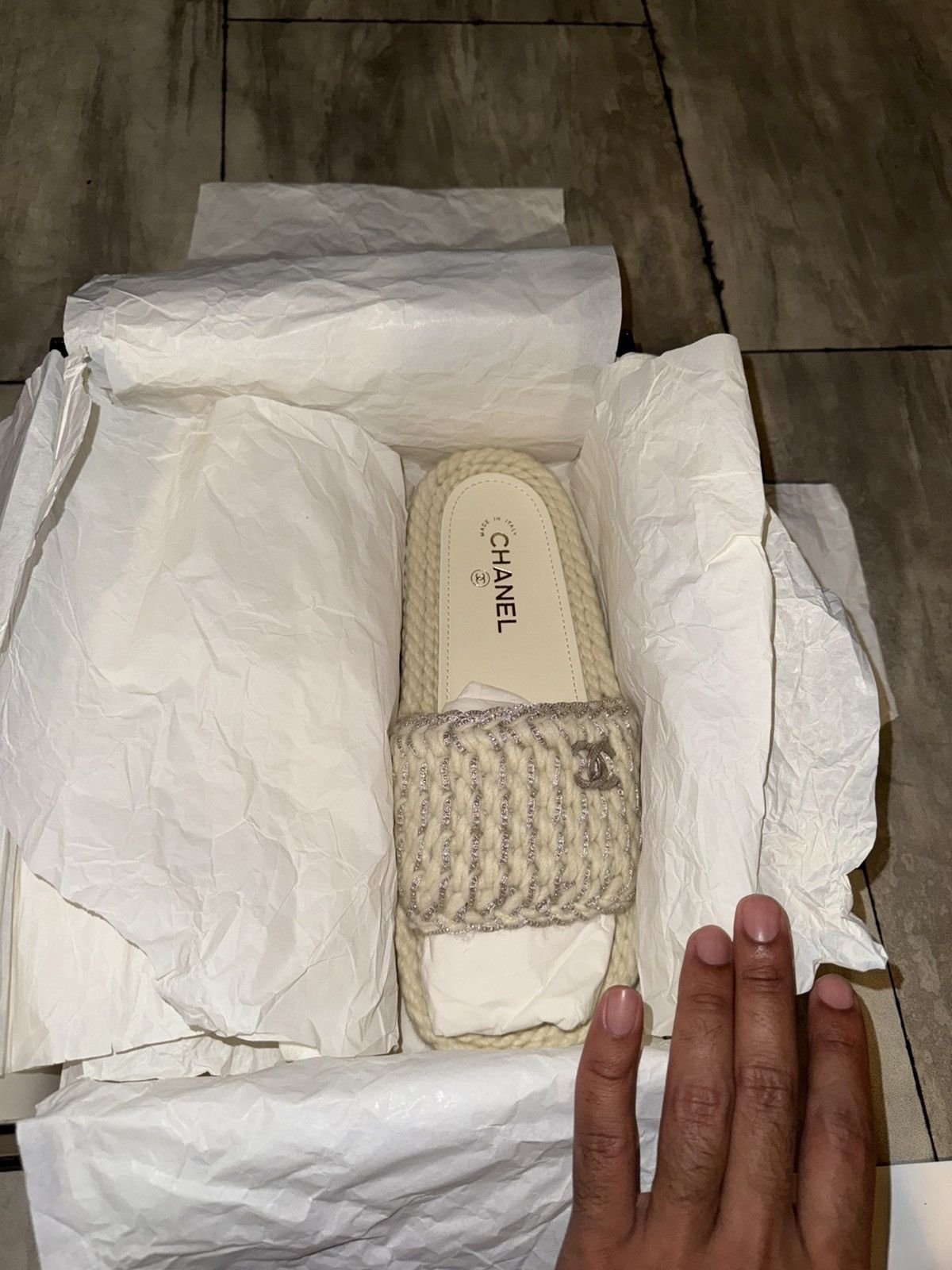 Chanel Chanel Beige Clair Mule Braided Knit Slide/Sandal Size US 9 / EU 42 - 6 Thumbnail
