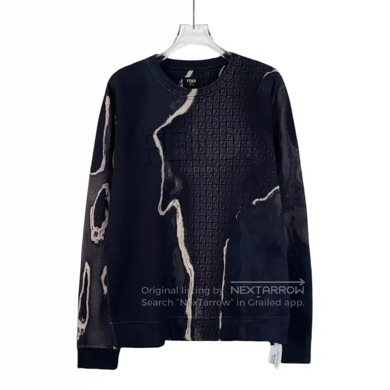 Fendi Fendi Dark blue logo cotton patchwork hole effect design r Size US S / EU 44-46 / 1 - 1 Thumbnail