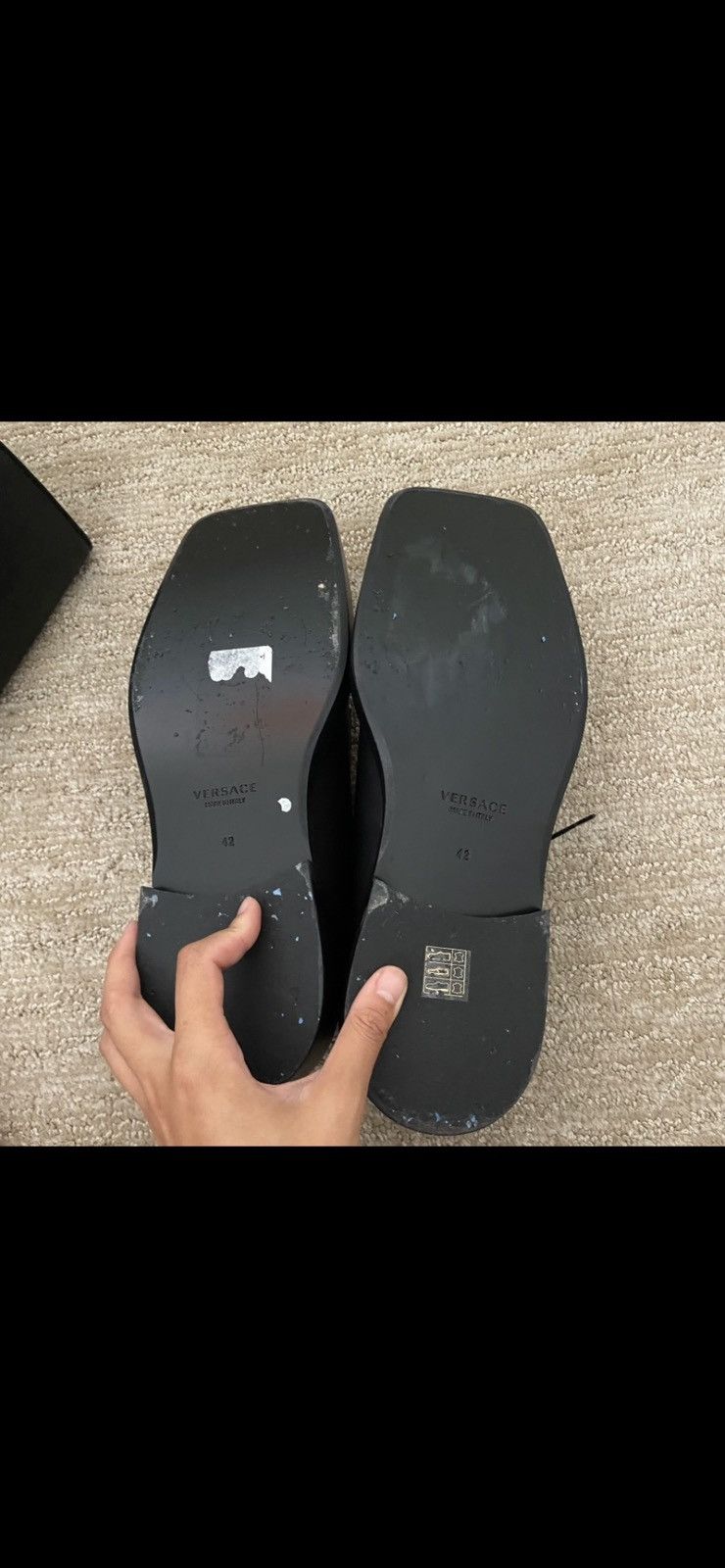 Versace Versace black square toe derby loafer Size US 9 / EU 42 - 5 Thumbnail