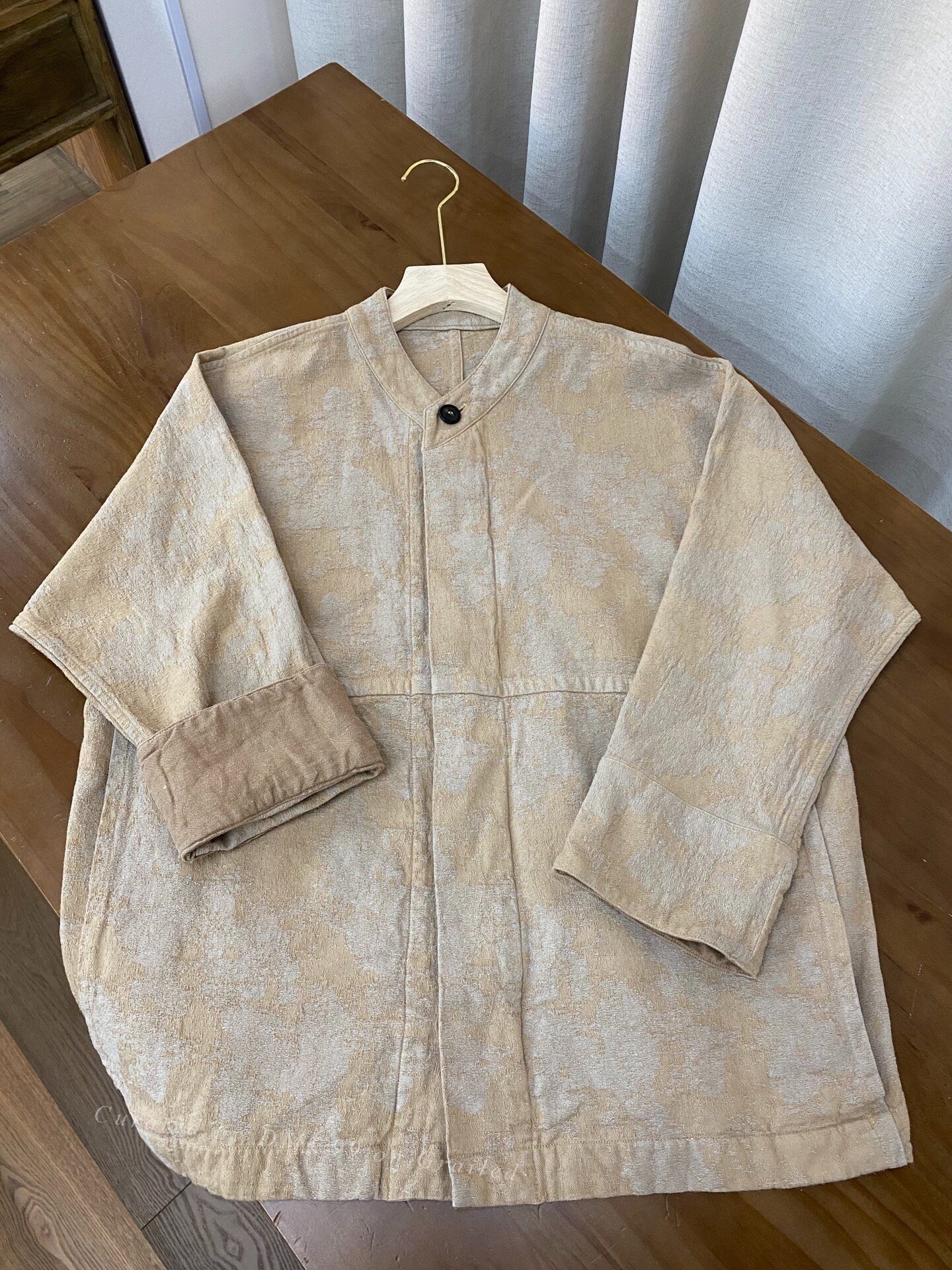 MITTAN MITTAN Silk Linen Jacquard Coat Size M / US 6-8 / IT 42-44 - 1 Thumbnail