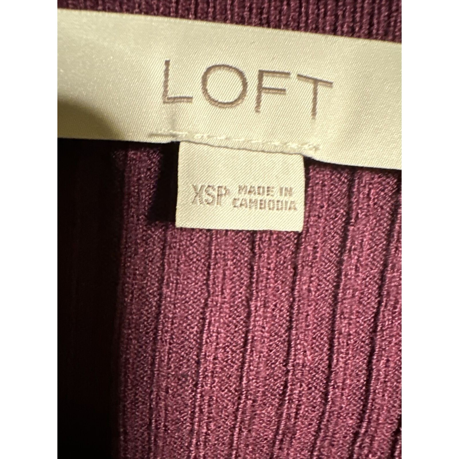 Ann Taylor Ann Taylor LOFT Ribbed Top XS/PETITES Soft Stretch Modal Ble Size XS / US 0-2 / IT 36-38 - 3 Thumbnail