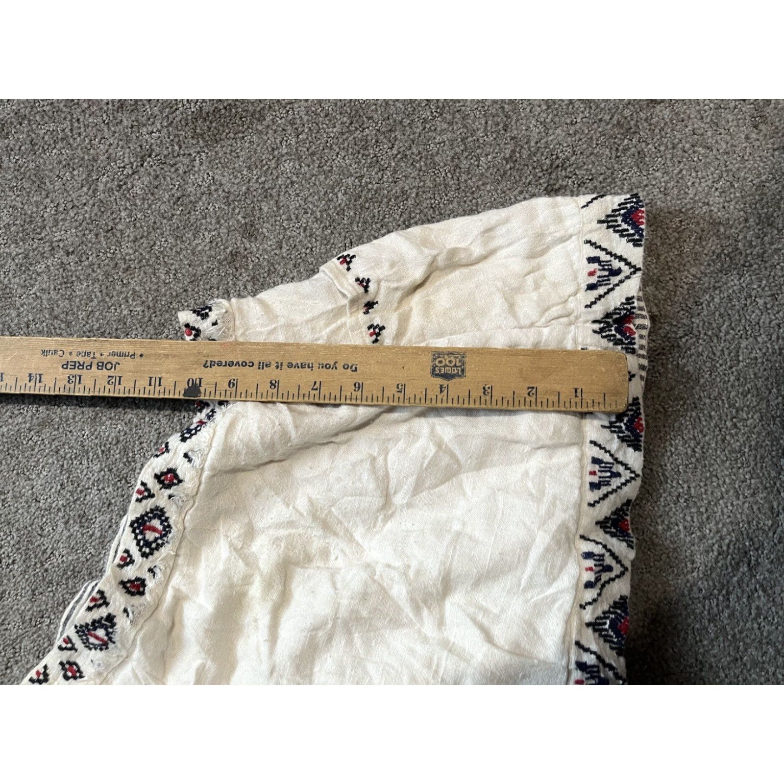 Free People Free People Aztec Embroidery Skorts w Pockets in Ivory Size 6 Size 28" / US 6 / IT 42 - 4 Thumbnail