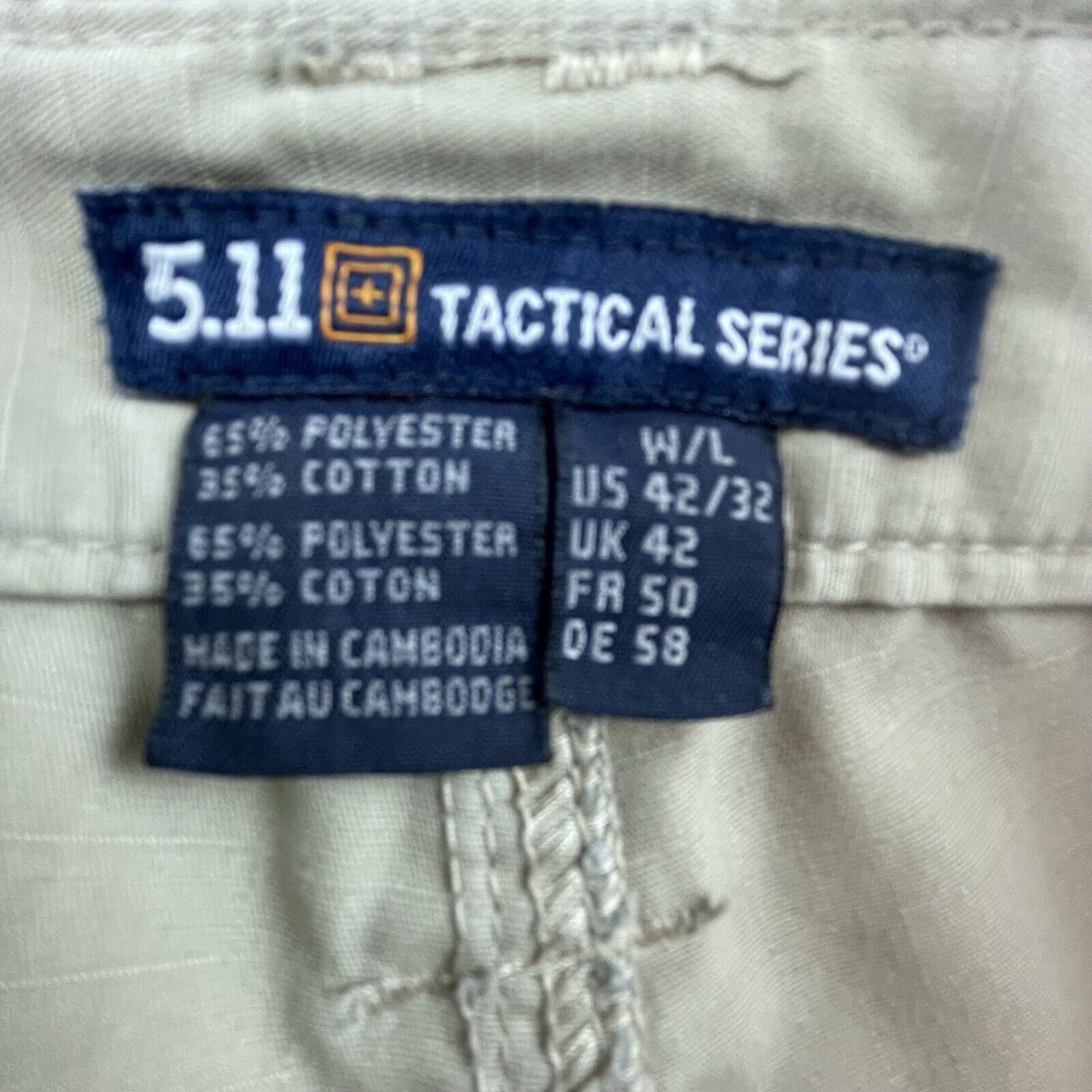 5.11 5.11 Tactical Pants Mens 42 Khaki Ripstop Cargo Straight Size US 42 / EU 58 - 4 Thumbnail