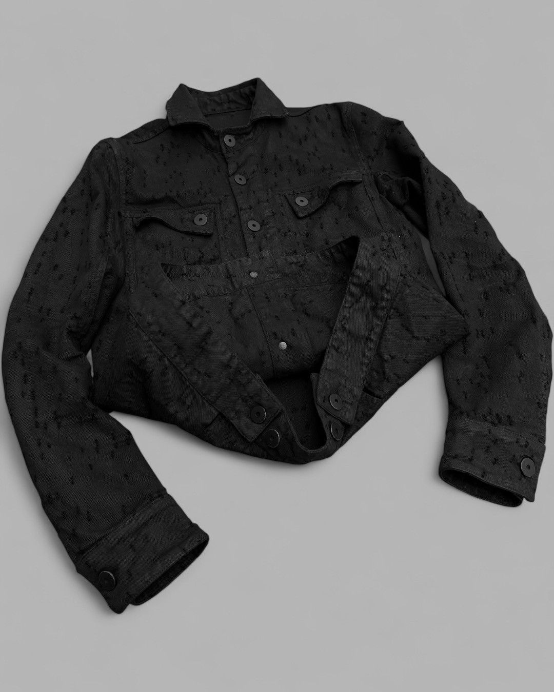 Boris Bidjan Saberi Boris Bidjan Saberi Waxed Distressed Jacket Size US S / EU 44-46 / 1 - 10 Thumbnail