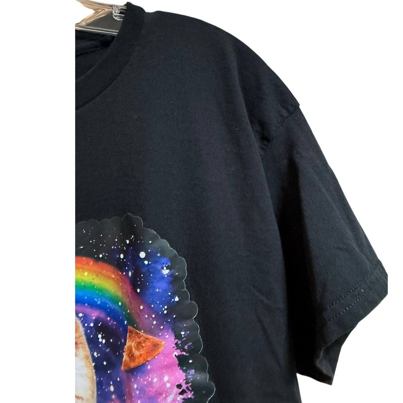 Gildan Rainbow Pizza Cat Graphic Short Sleeve T-Shirt - Size Large Size US L / EU 52-54 / 3 - 4 Thumbnail