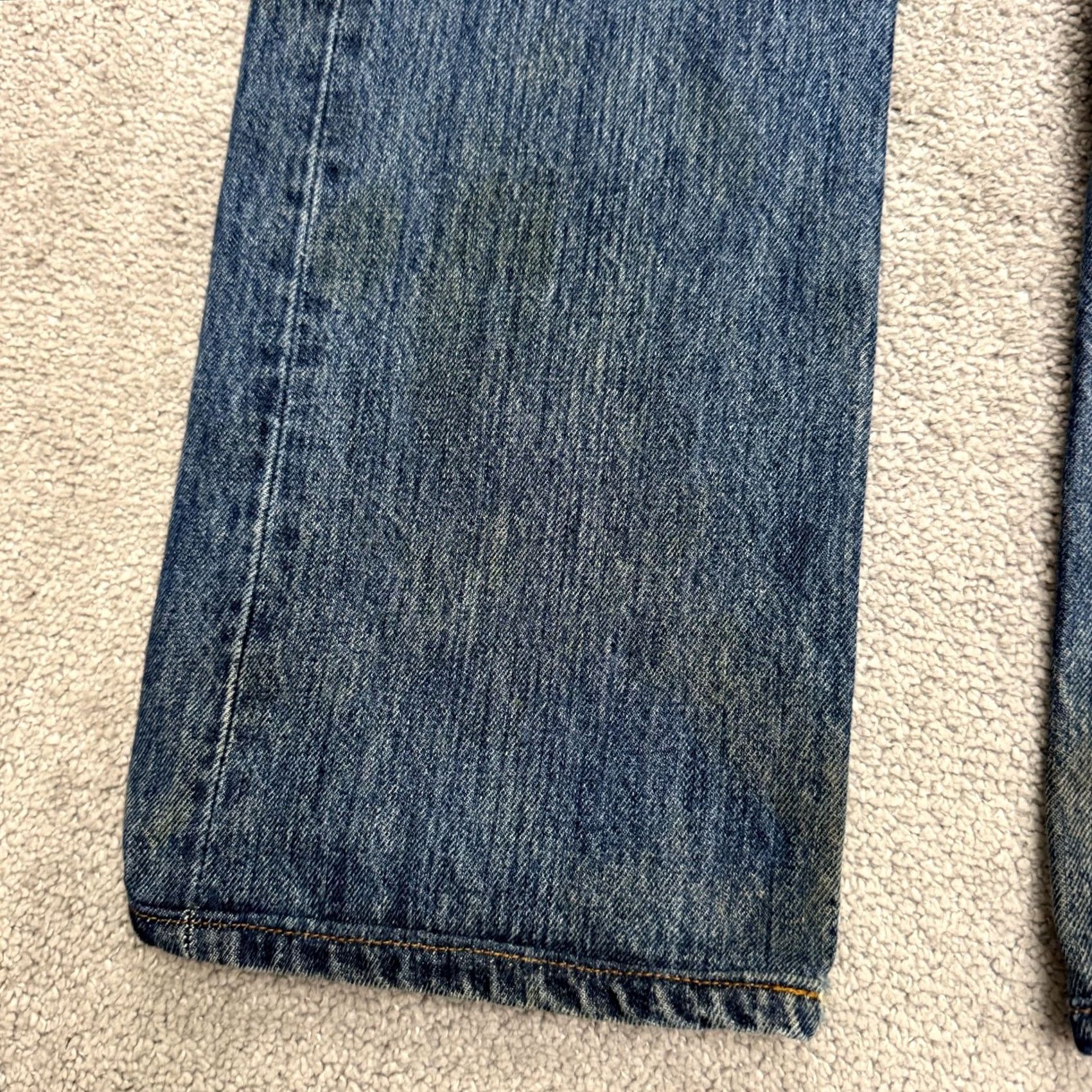 Levi's Levi's 501 Jeans Men 30x30 Denim Blue Dark Wash Straight Button Fly 5-Pocket Regular Fit Vintage No N/A Size US 30 / EU 46 - 6 Thumbnail