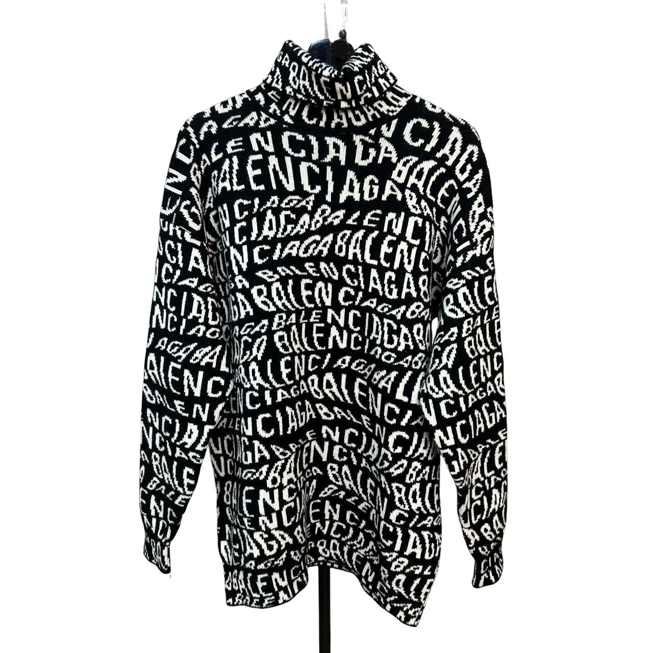 Balenciaga Balenciaga All-Over Logo Knit Sweater Size XS Size US XS / EU 42 / 0 - 1 Thumbnail