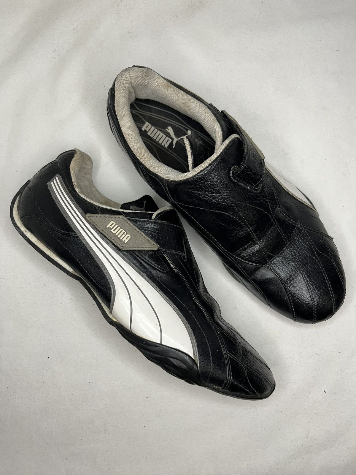 Japanese Brand Vintage 00’s Puma Y2K Leather Japanese Slip On Trainers Size US 8 / EU 41 - 1 Thumbnail