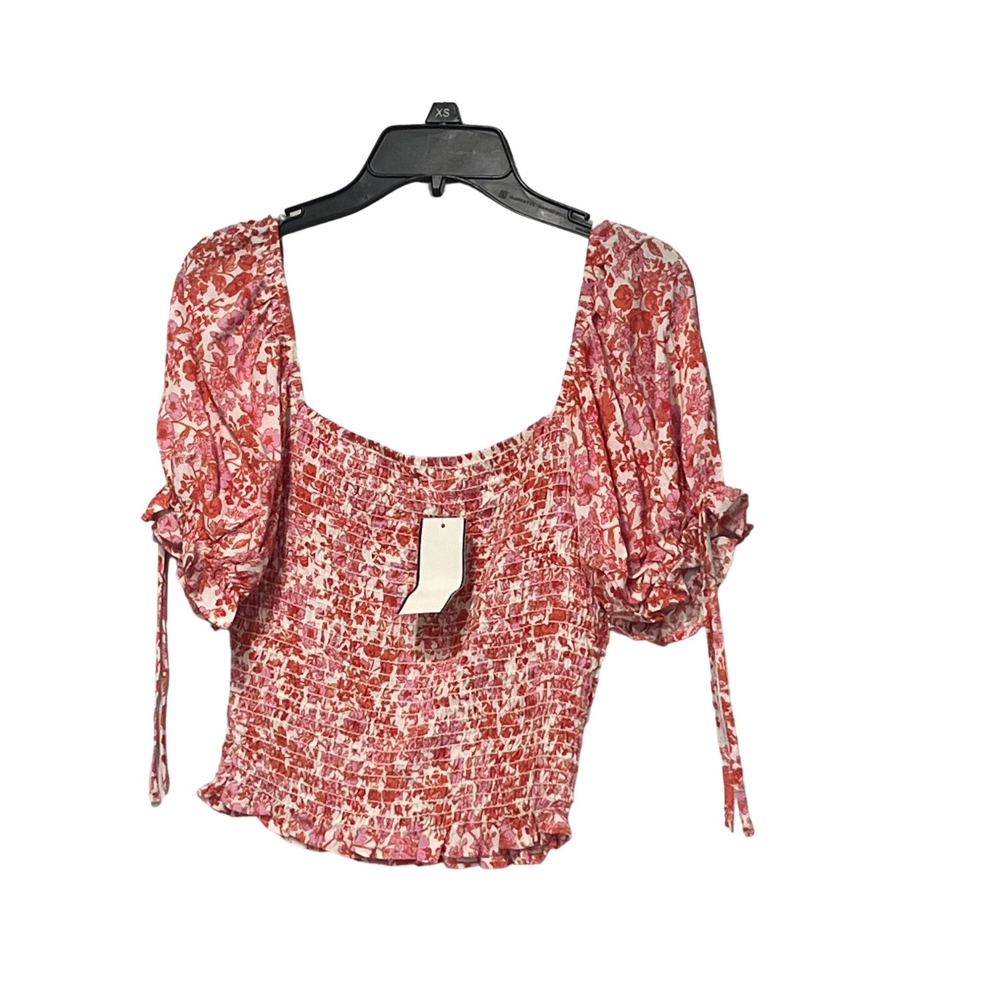 Other Lush Women’s Smocked Bodice Tie-sleeve Printed Blouse, Cream Size XS / US 0-2 / IT 36-38 - 12 Thumbnail