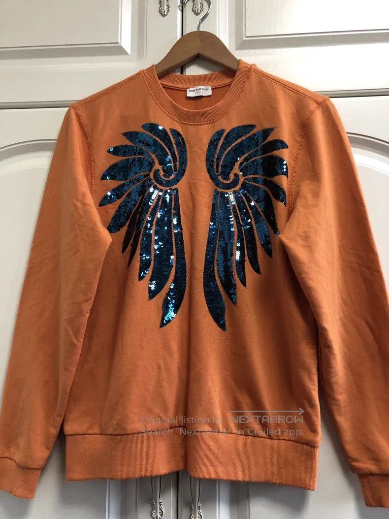 Dries Van Noten Dries Van Noten Orange Sequin Wing Hoodie Size M / US 6-8 / IT 42-44 - 1 Thumbnail