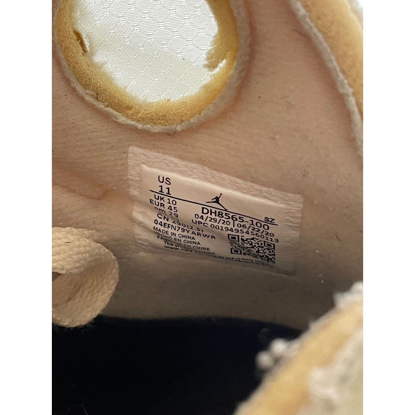 Nike JORDAN 5 RETRO OFF-WHITE SAIL SIZE 11 PREOWNED Size US 11 / EU 44 - 3 Thumbnail