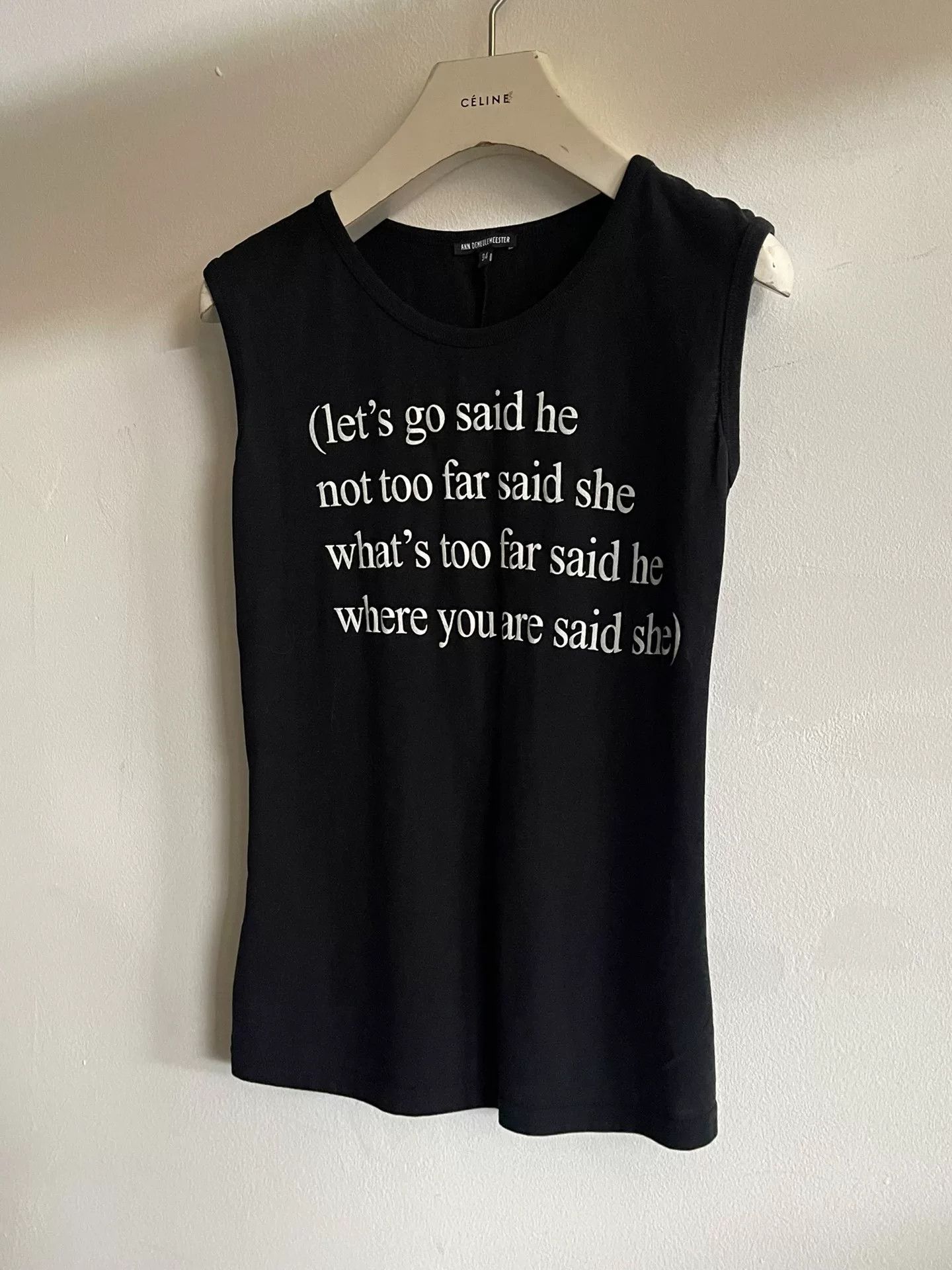 Ann Demeulemeester Ann Demeulemeester Black Vest Top Size XXS / US 00 / IT 34 - 1 Thumbnail