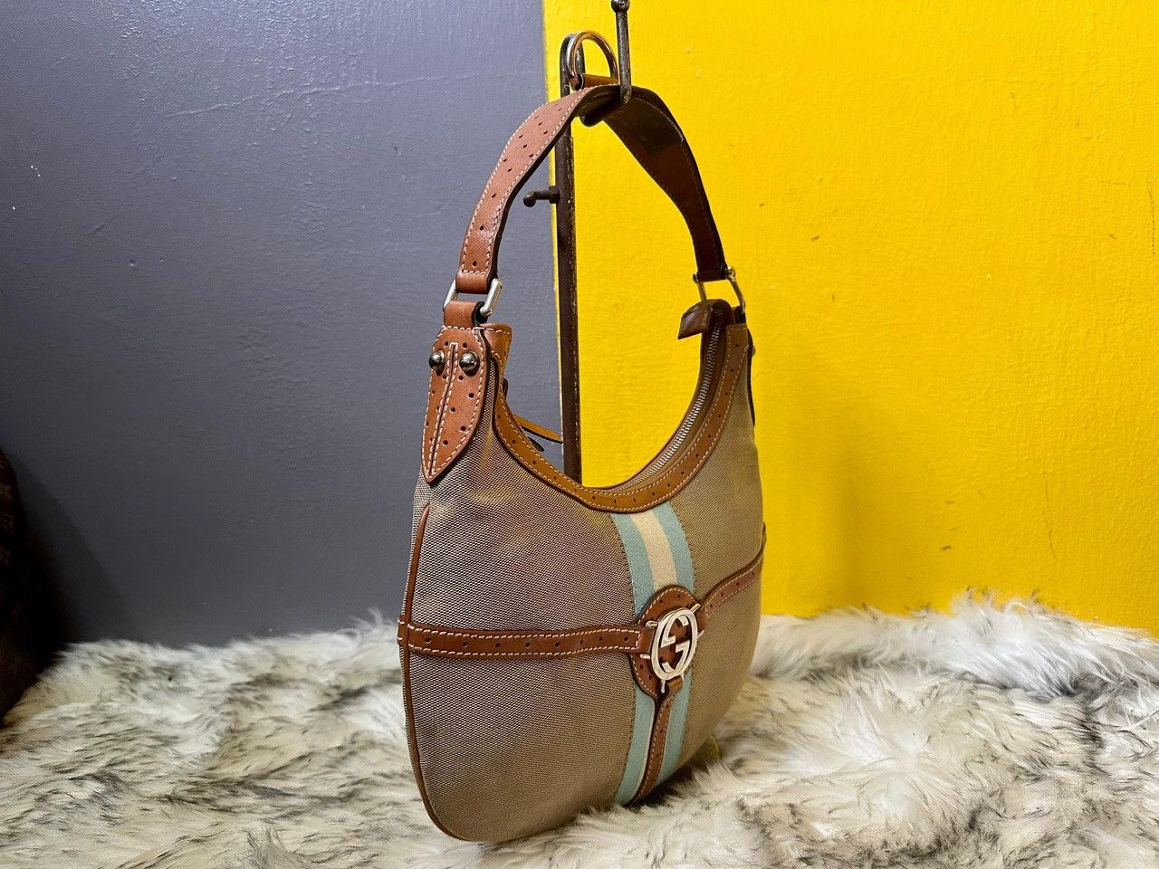 Gucci Authentic Gucci Reins Interlocking GG Logo Vintage Web Hobo Size ONE SIZE - 2 Thumbnail