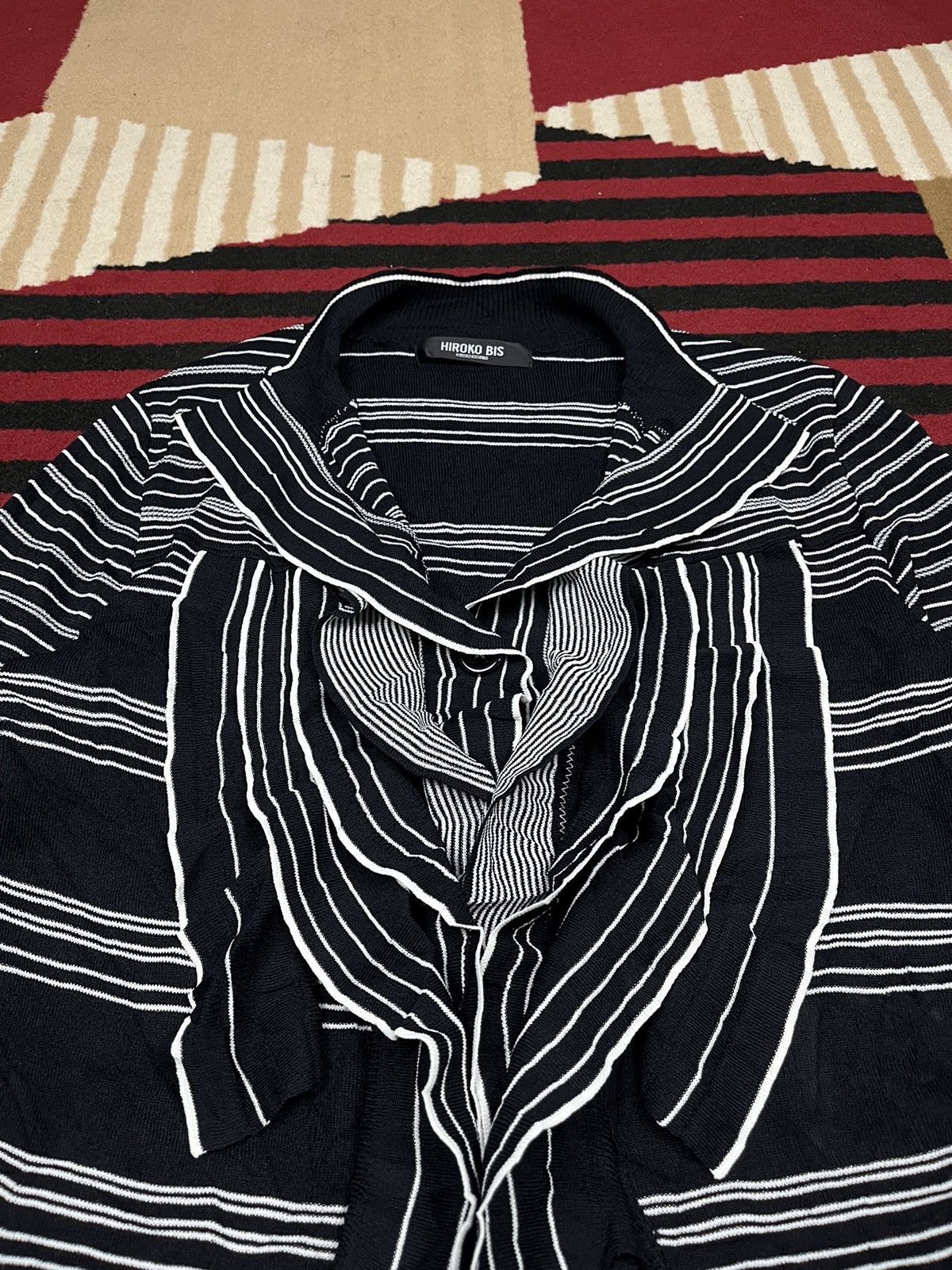 Beauty Beast × Hiroko Koshino Homme × Japanese Brand Hiroko Bis Knit Button Longsleeve Size S / US 4 / IT 40 - 5 Thumbnail