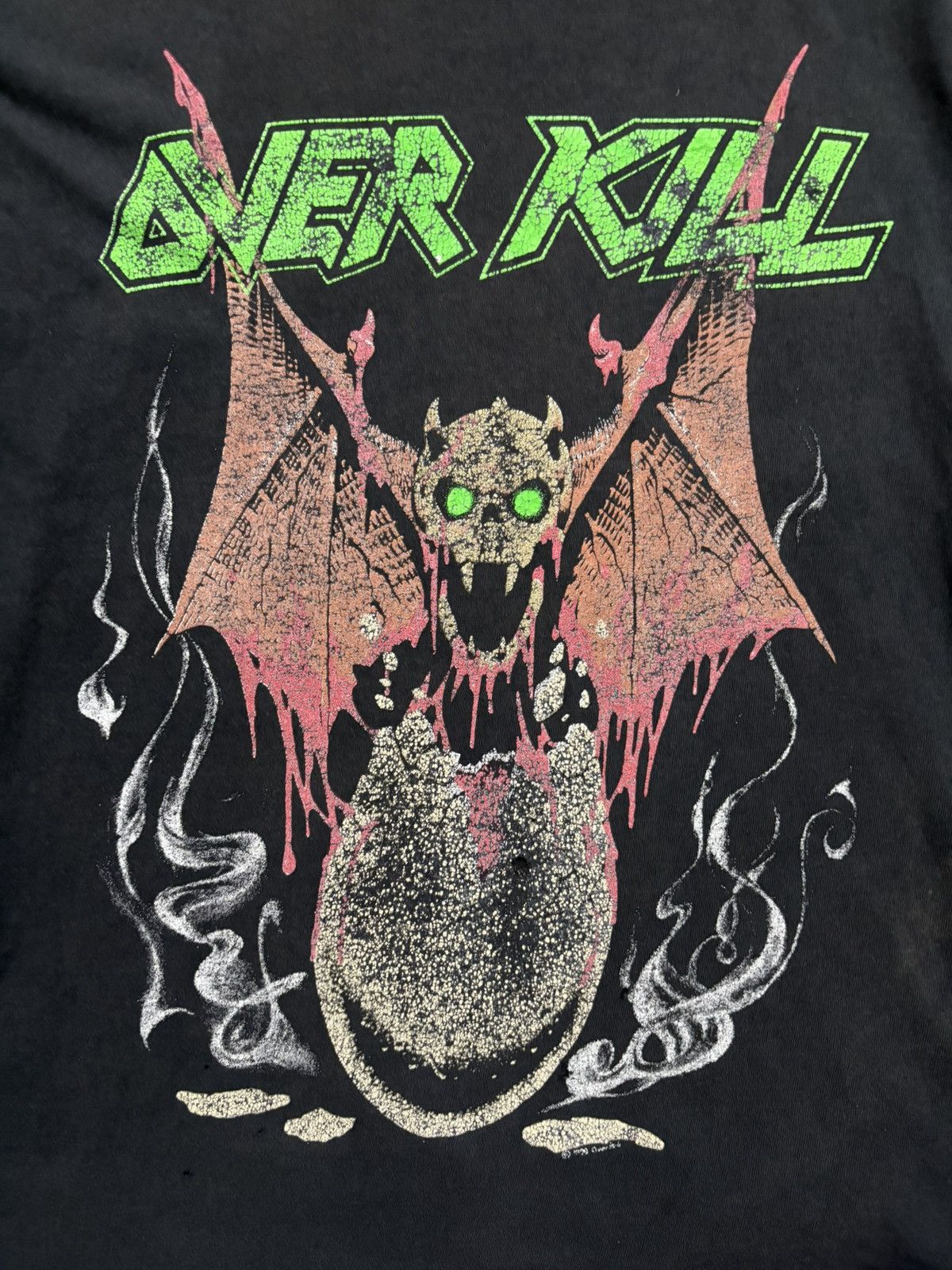 Vintage 🔥HOT🔥VINTAGE DISTRESSED 90's OVERKILL TOUR TEE Size US M / EU 48-50 / 2 - 2 Thumbnail