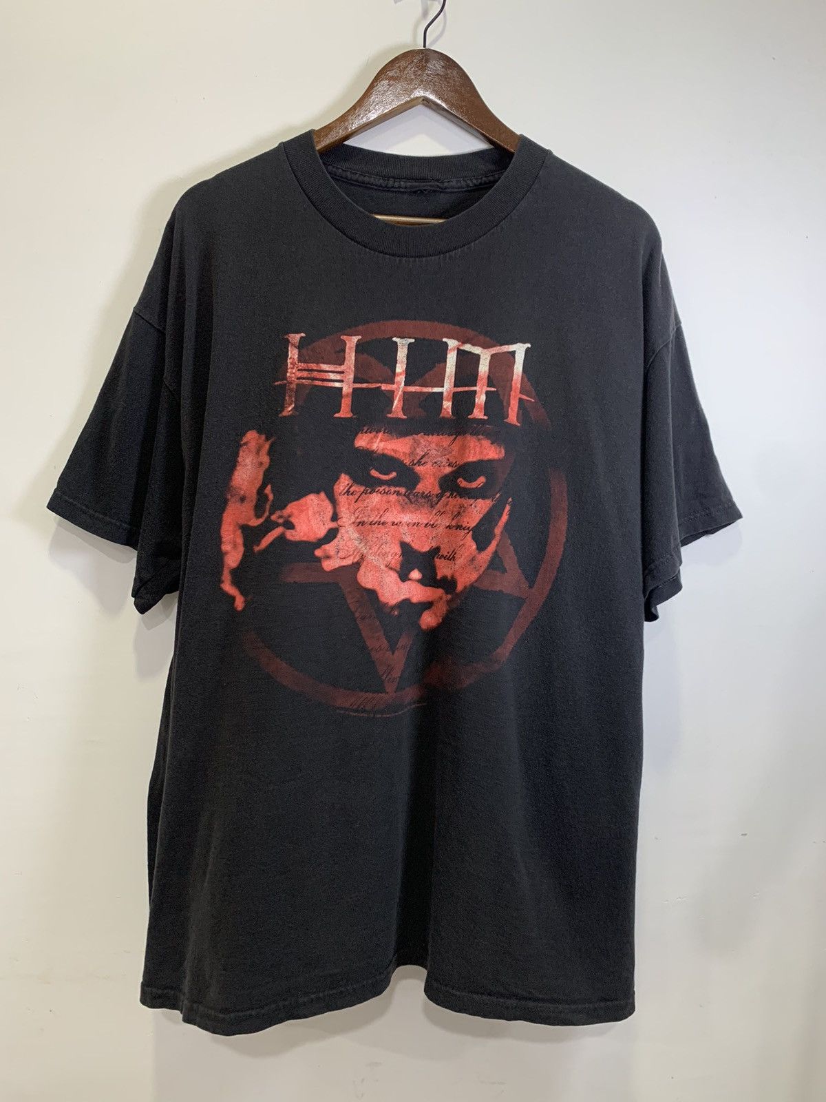 Band Tees × Vintage Vintage HIM Tshirt Size US XL / EU 56 / 4 - 1 Thumbnail