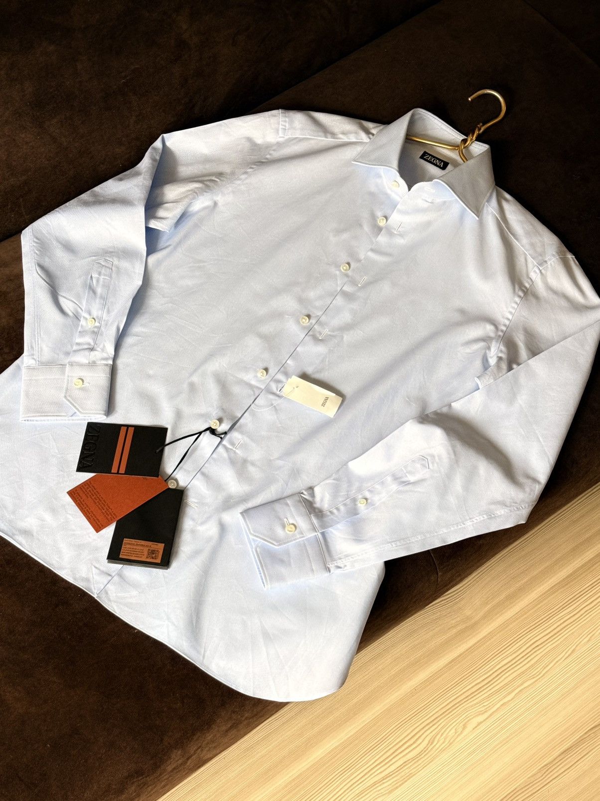 Ermenegildo Zegna Ermenegildo Zegna Trofeo Cotton Dress Shirt made in Milano Size US L / EU 52-54 / 3 - 1 Thumbnail