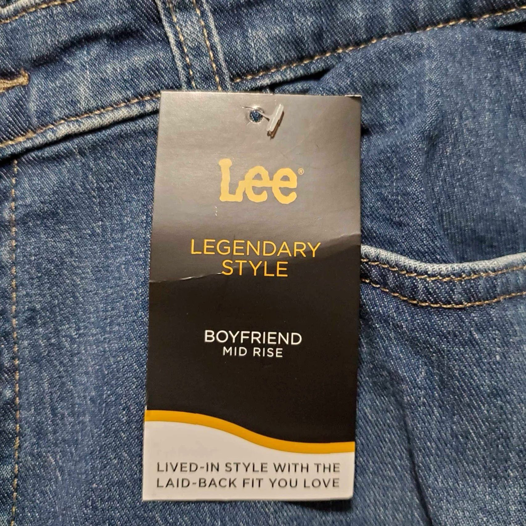 Lee Lee Legendary Premium Boyfriend Jeans 16 Medium Womens Blue NWT Deadstock Size 38" / US 16 / IT 52 - 3 Thumbnail