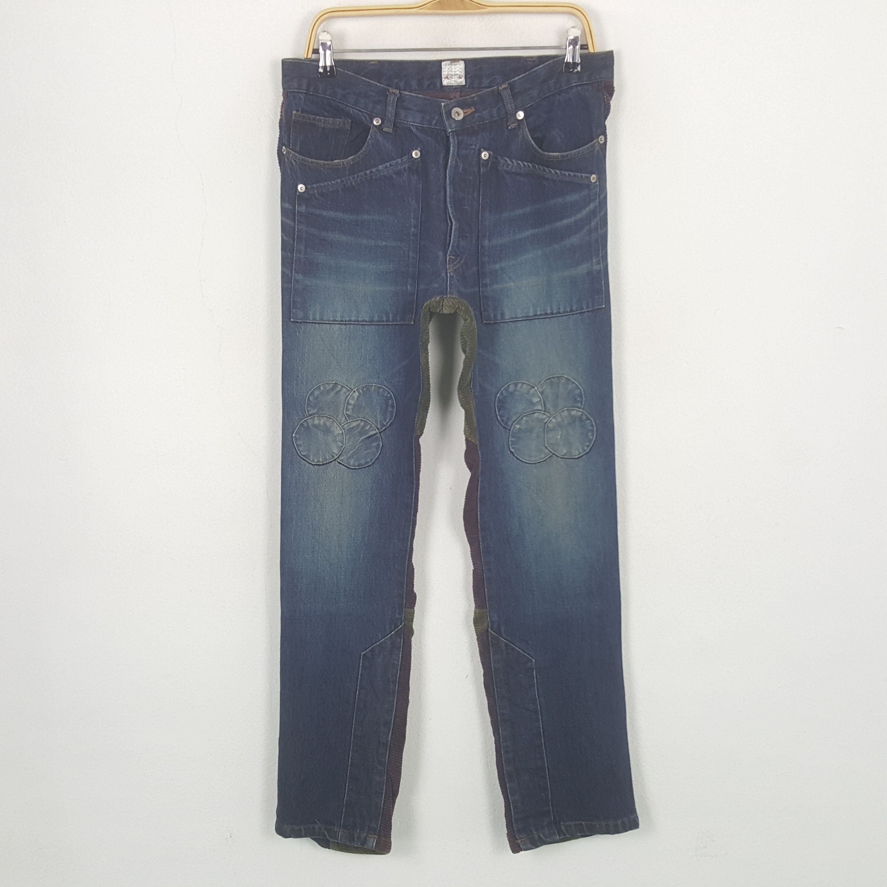 Japanese Brand Vintage Japanese Brand Patchwork Denim Jeans Size US 32 / EU 48 - 1 Thumbnail