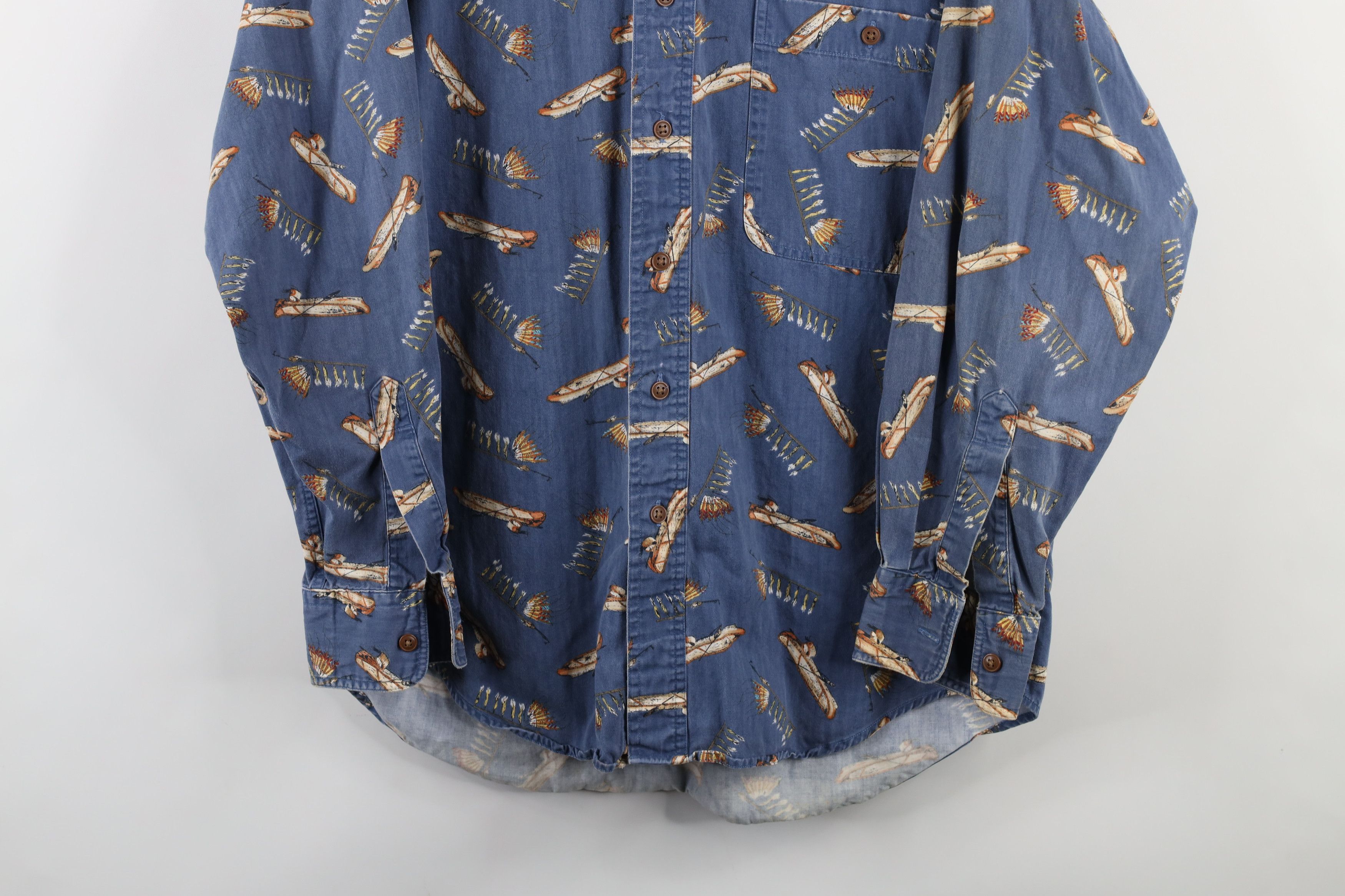 Polo Ralph Lauren Vintage 90s Chaps Ralph Lauren Indian Feather Button Shirt Size US M / EU 48-50 / 2 - 3 Thumbnail