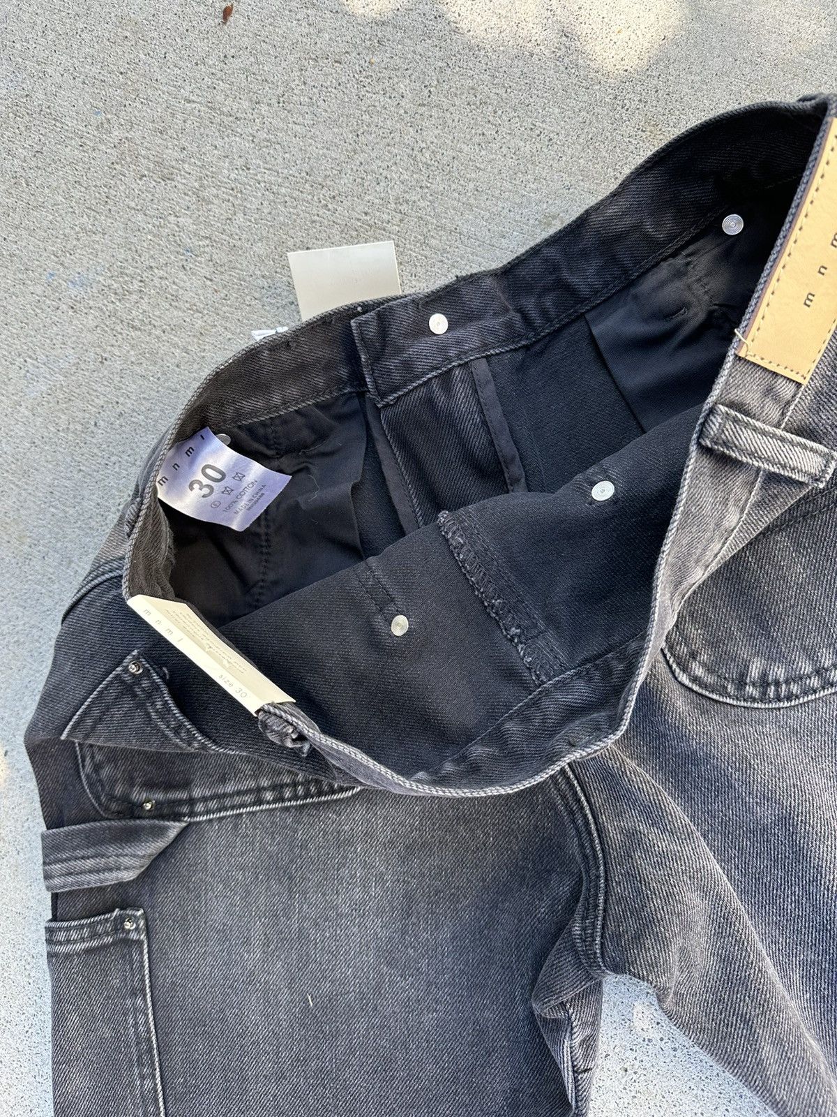 Vintage Mens MNML Black Flared Denim Size US 30 / EU 46 - 5 Thumbnail