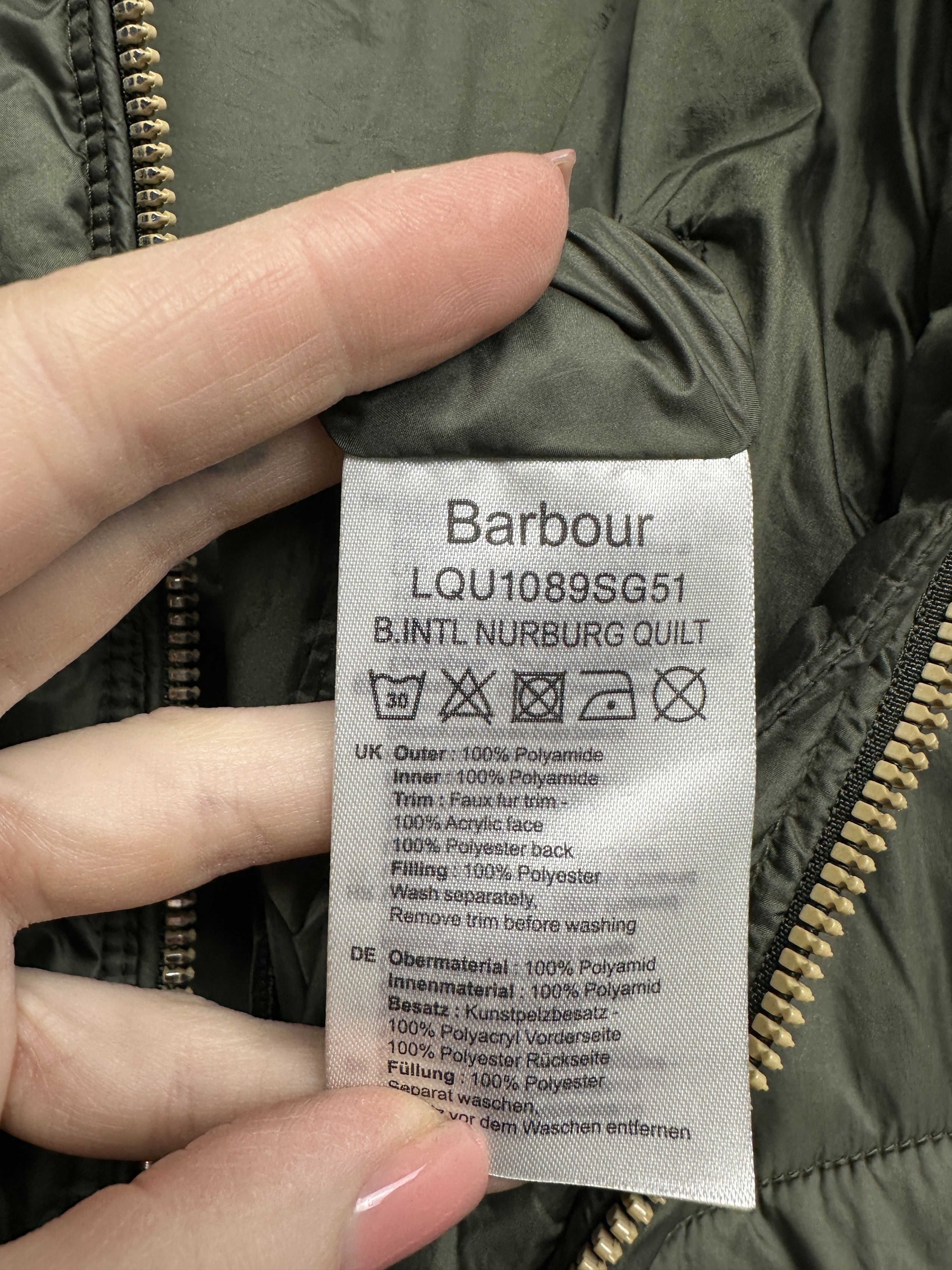Barbour Barbour International Womens Nurburg Quilted Jacket Size XL / US 12-14 / IT 48-50 - 7 Thumbnail