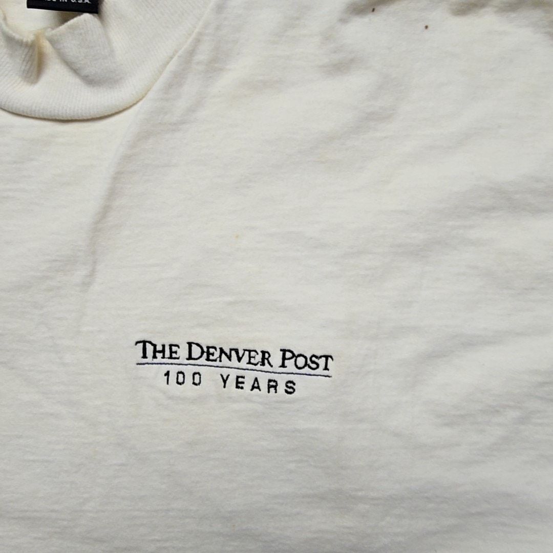 Vintage Vintage Denver Post Shirt Long Sleeve XL Mock Neck Tee Size US XL / EU 56 / 4 - 5 Thumbnail