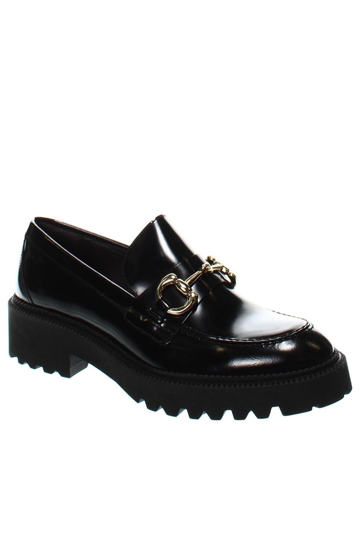 Billi Bi Black Leather Loafer Flats Size US 8 / IT 38 - 2 Thumbnail