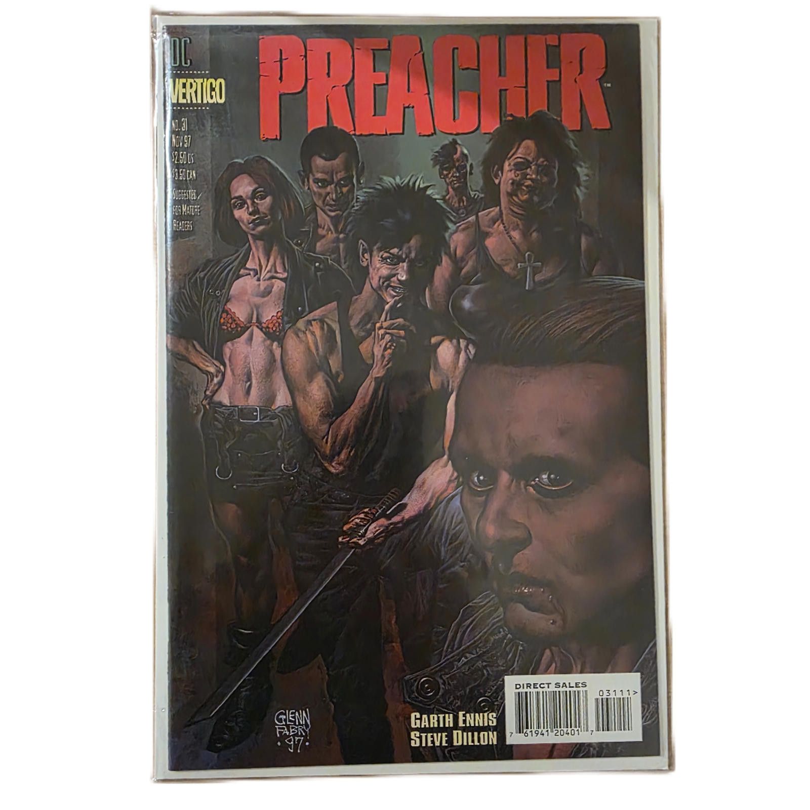 DC Comics Preacher #31 1997 Vertigo DC Comic Near Mint (C) Size ONE SIZE - 4 Thumbnail