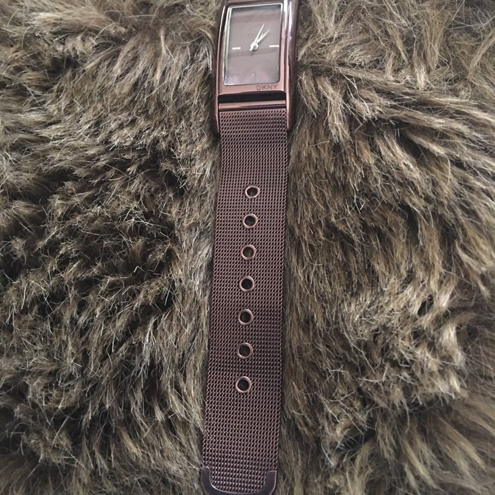 DKNY DKNY ladies brown stainless steel mesh band watch Size ONE SIZE - 5 Thumbnail