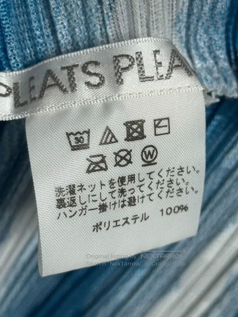 Issey Miyake Issey Miyake Water Ripple Fresh Blue Spring Top Size L / US 10 / IT 46 - 3 Thumbnail