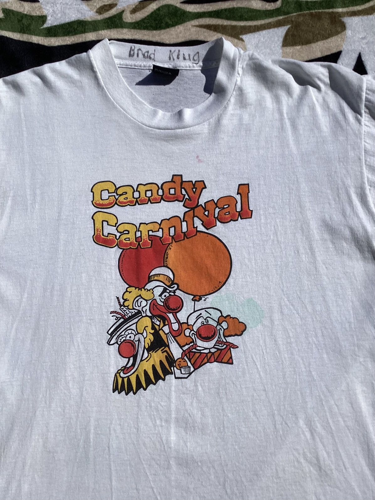 Other Vtg candy carnival clown, single stitch screen stars best T Size US L / EU 52-54 / 3 - 2 Thumbnail