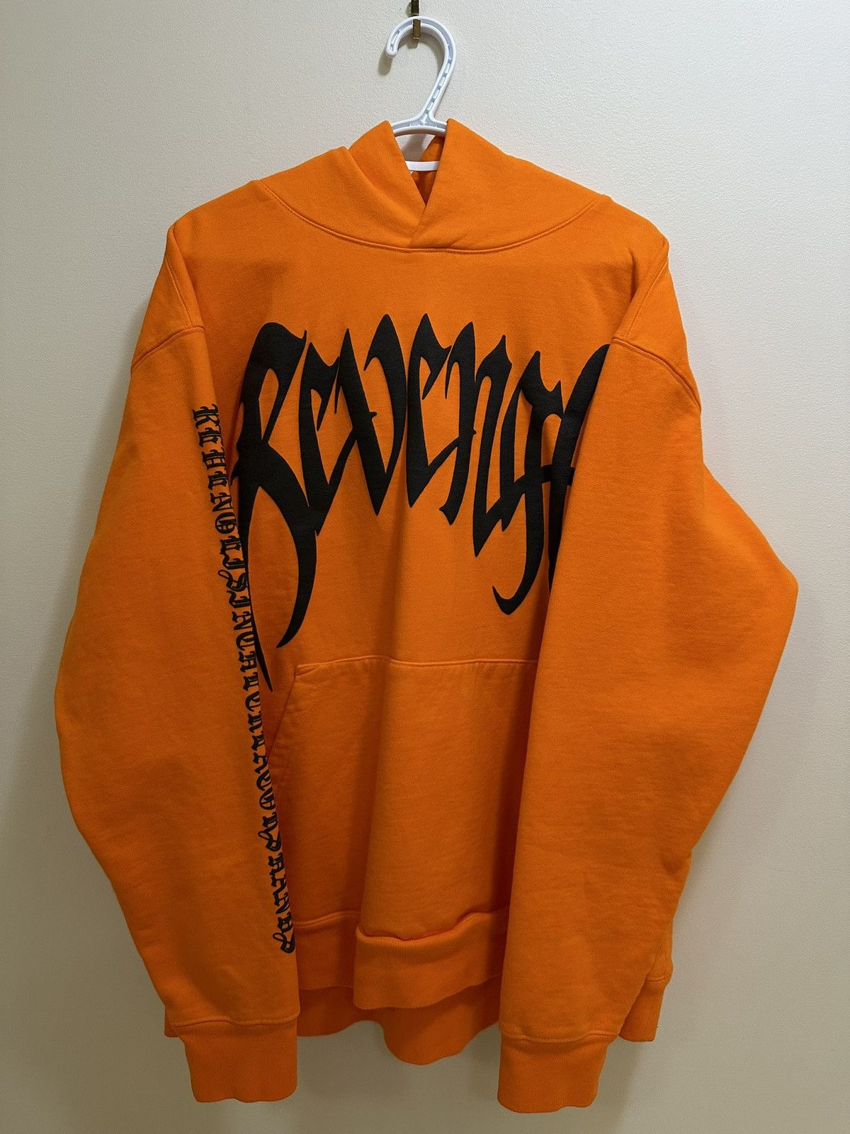 Designer × Hypebeast × Revenge Revenge ‘Demon Archives’ Orange Hoodie XL Size US XL / EU 56 / 4 - 3 Thumbnail