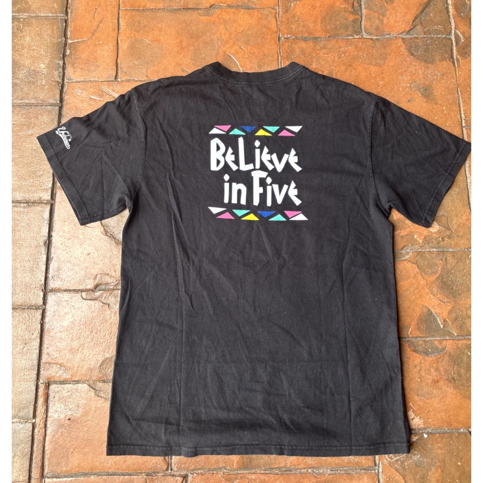 Adidas VINTAGE adidas Originals X UNDRCRWN Believe in Five T-Shirt Medium L Black Mens Graphic Print Logo 2000s Hip Hop Basketball Limited Edition Size US L / EU 52-54 / 3 - 3 Thumbnail