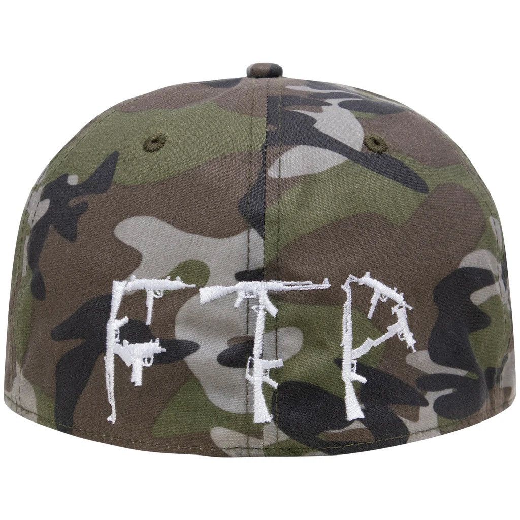 Fuck The Population Firearm Wax Cotton Fitted Hat. Sz 7 1/8 Size ONE SIZE - 3 Thumbnail