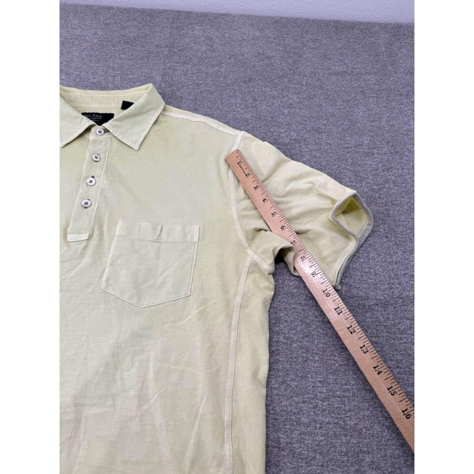 Nat Nast VINTAGE Nat Nast Poll Shirt Mens Medium American Fit Short Sleeve Bowling Yellow Size US M / EU 48-50 / 2 - 5 Thumbnail