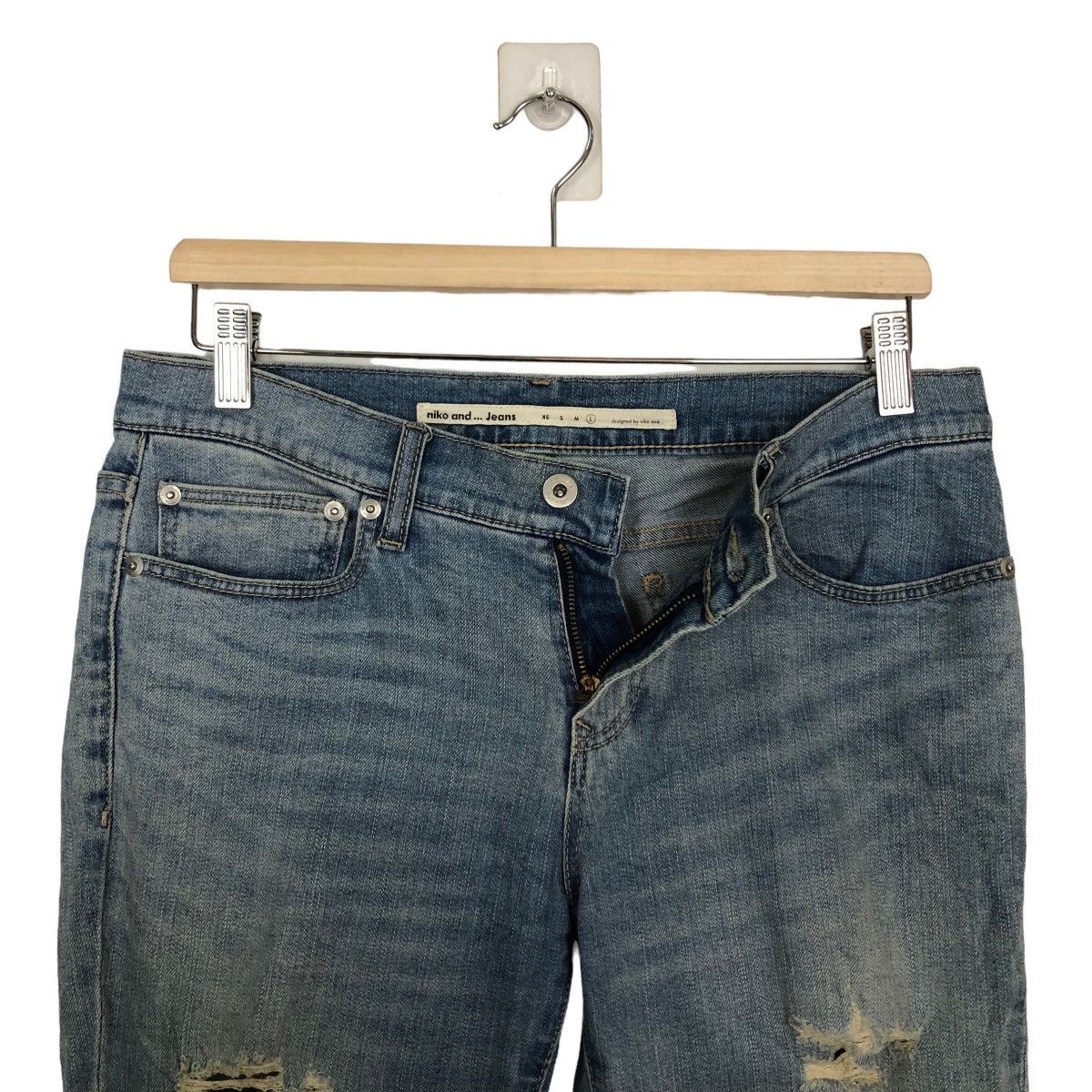 Japanese Brand 🔥SKINNY CUT DISTRESSED DENIM JEANS NICO AND JEANS JAPAN Size US 30 / EU 46 - 11 Thumbnail