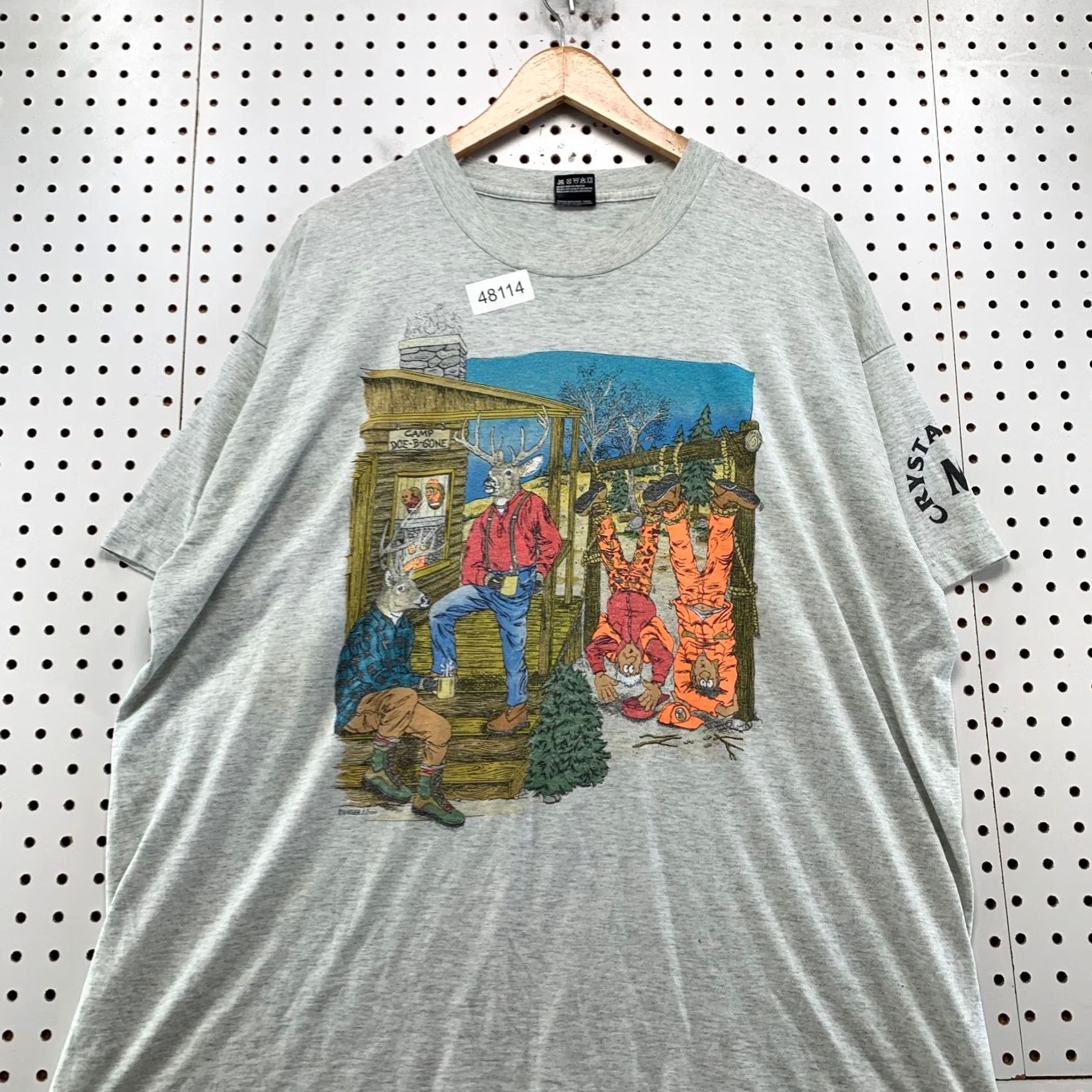Fruit Of The Loom VINTAGE Nike Shirt Mens 2XL Gray Funny Hunting Deer Humour T-Shirt Size US XXL / EU 58 / 5 - 4 Thumbnail