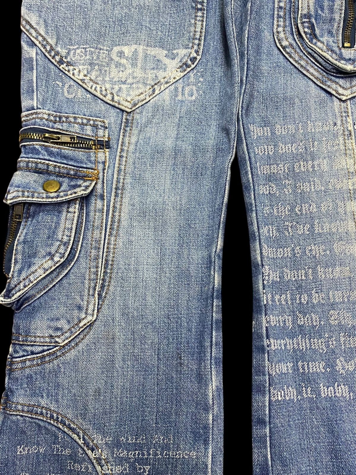 If Six Was Nine W33 🔥 Japanese Brand Evolution Multi Pocket Flare Jeans Size US 30 / EU 46 - 13 Thumbnail