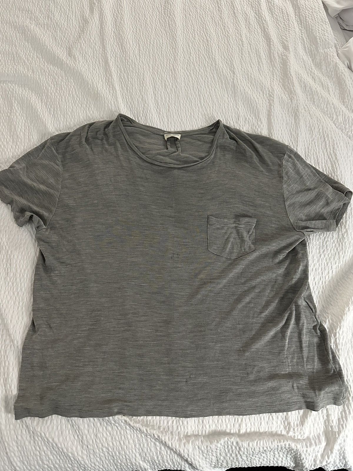 image of Hedi Slimane x Saint Laurent Paris 2012 Hedi Silk T-Shirt in Grey, Men's (Size 2XL)