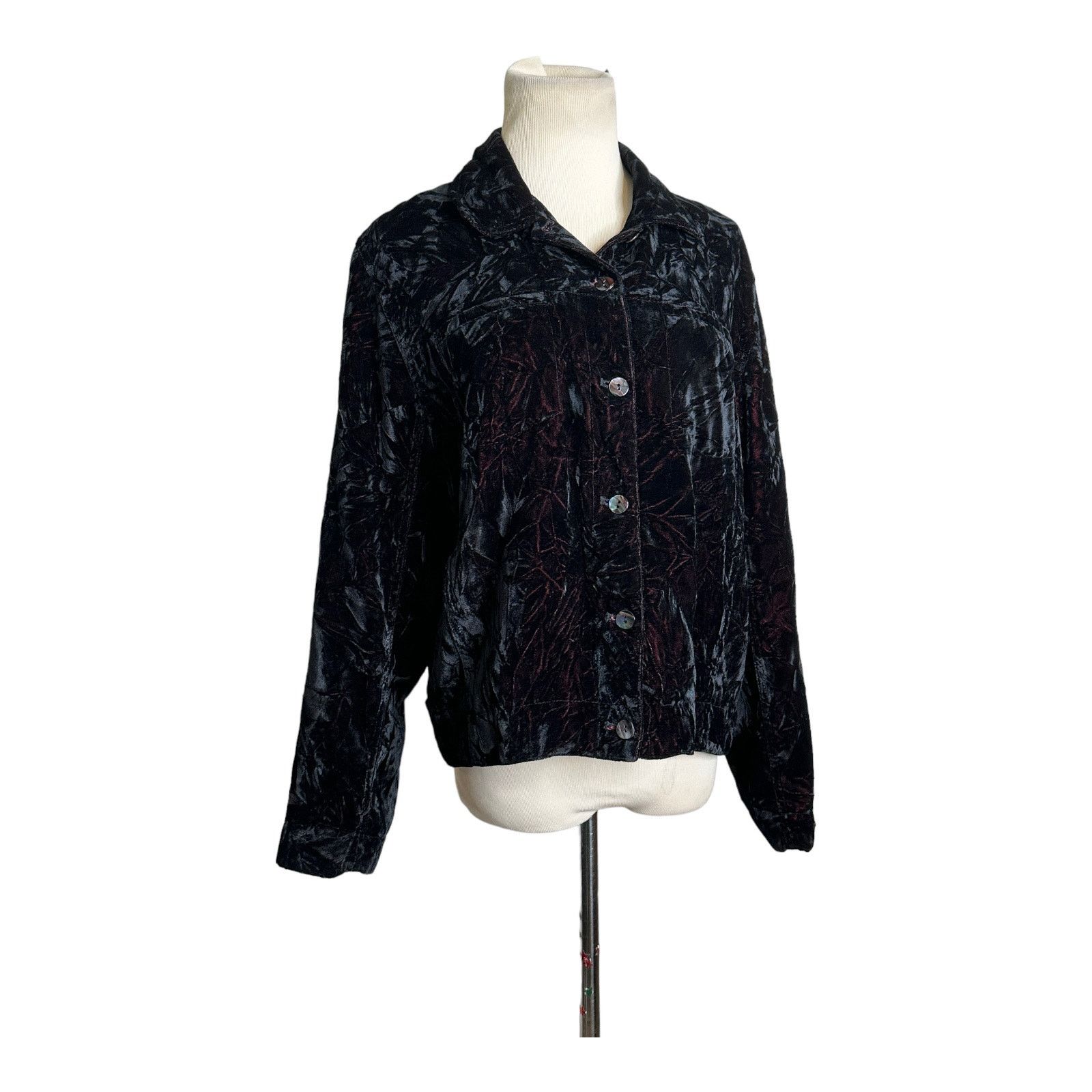Chicos Chico's Design crushed velvet button jacket size 1 - M Size M / US 6-8 / IT 42-44 - 6 Thumbnail